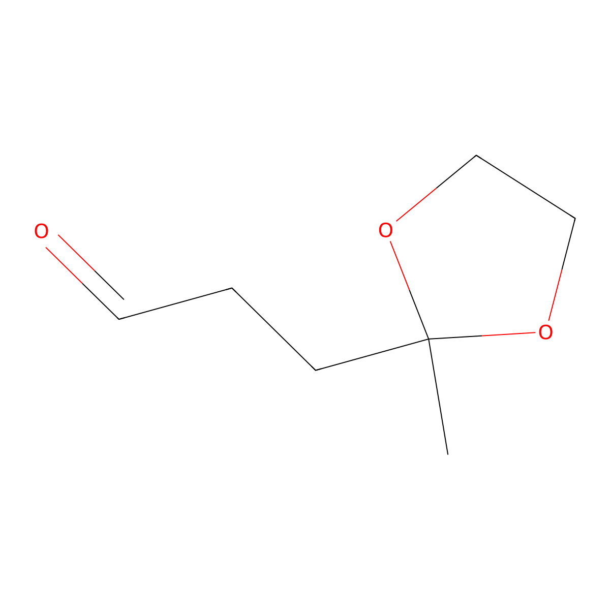 1,3-Dioxolane-2-propanal, 2-methyl- molecular structure, CAS 24108-29-0
