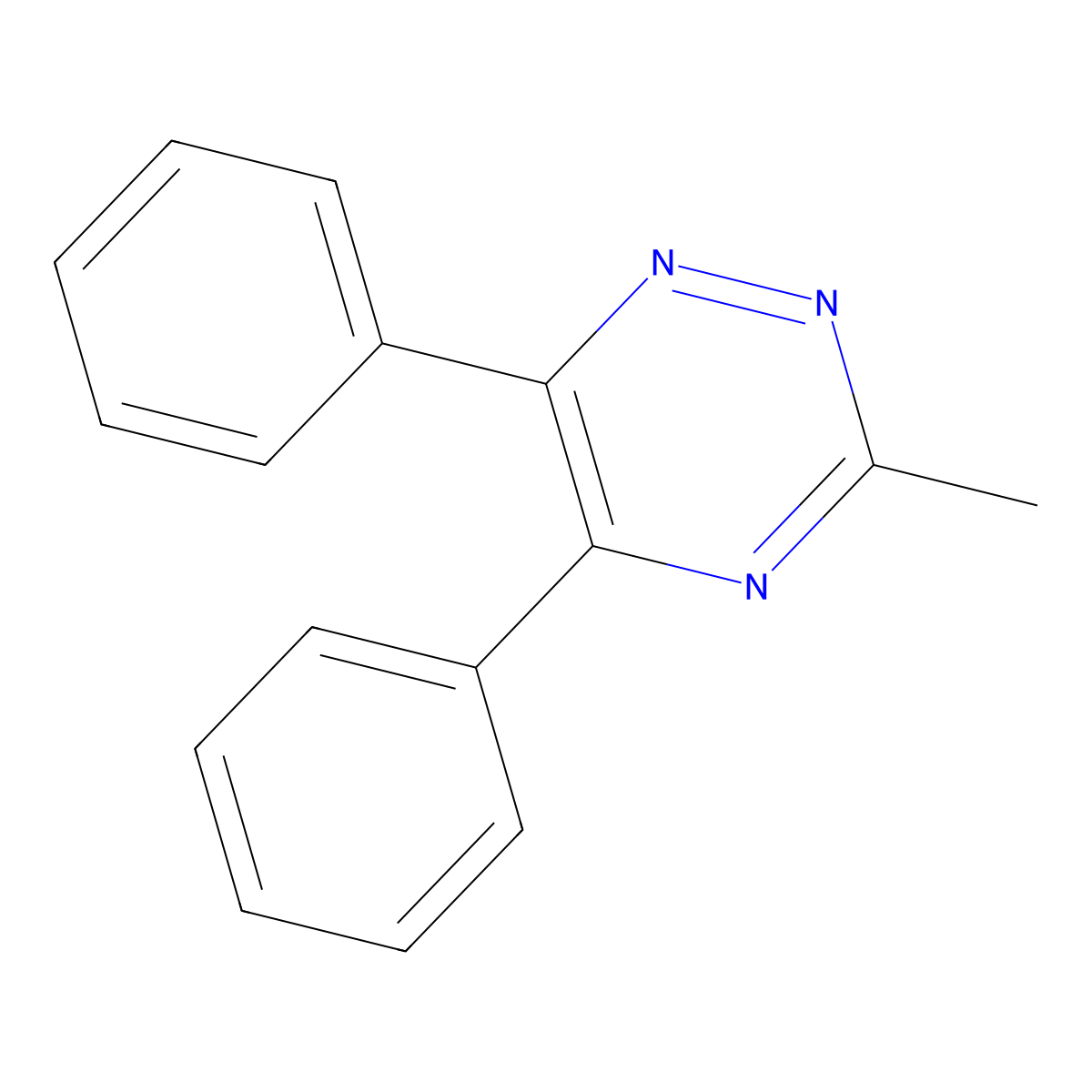 3-Methyl-5,6-diphenyl-1,2,4-triazine molecular structure, CAS 24108-37-0
