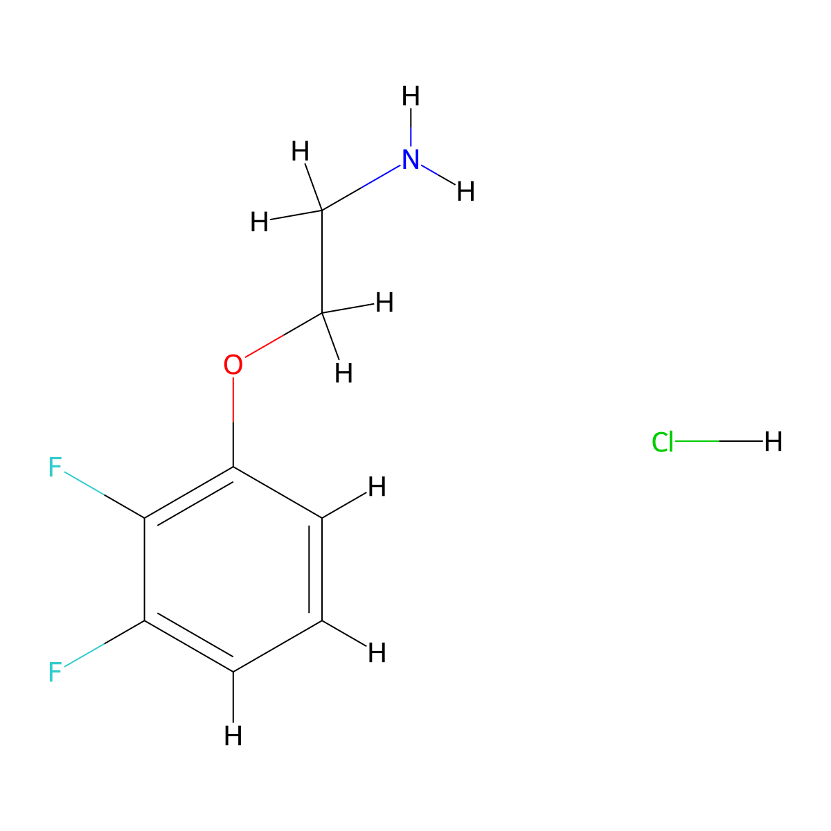 2-(2,3-Difluorophenoxy)ethan-1-amine hydrochloride molecular structure, CAS 2410803-14-2