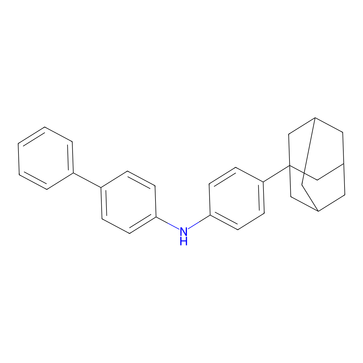 N-(4-Tricyclo[3.3.1.13,7]dec-1-ylphenyl)[1,1'-biphenyl]-4-amine molecular structure, CAS 2410845-64-4