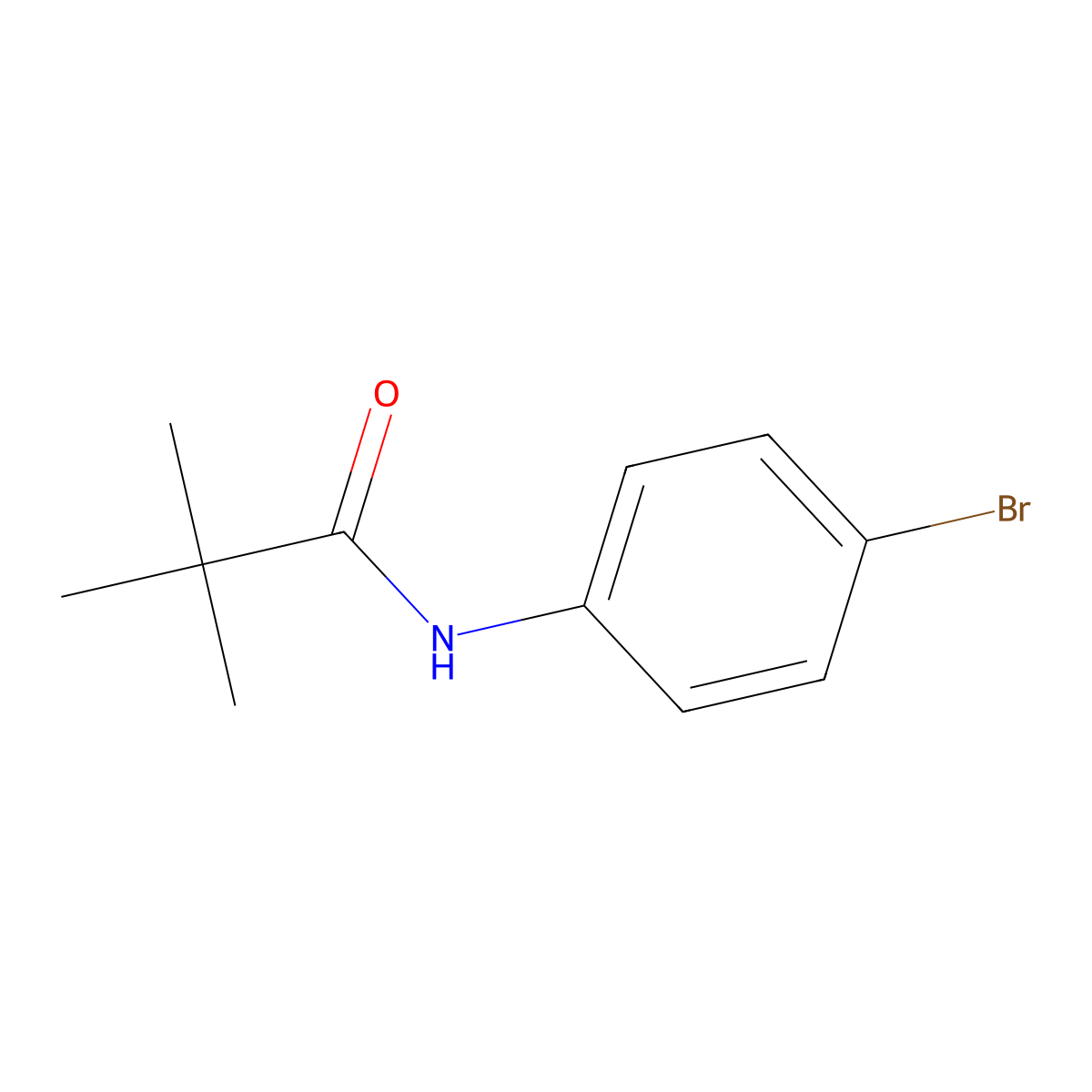 N-(4-Bromophenyl)-2,2-dimethylpropanamide molecular structure, CAS 24109-06-6