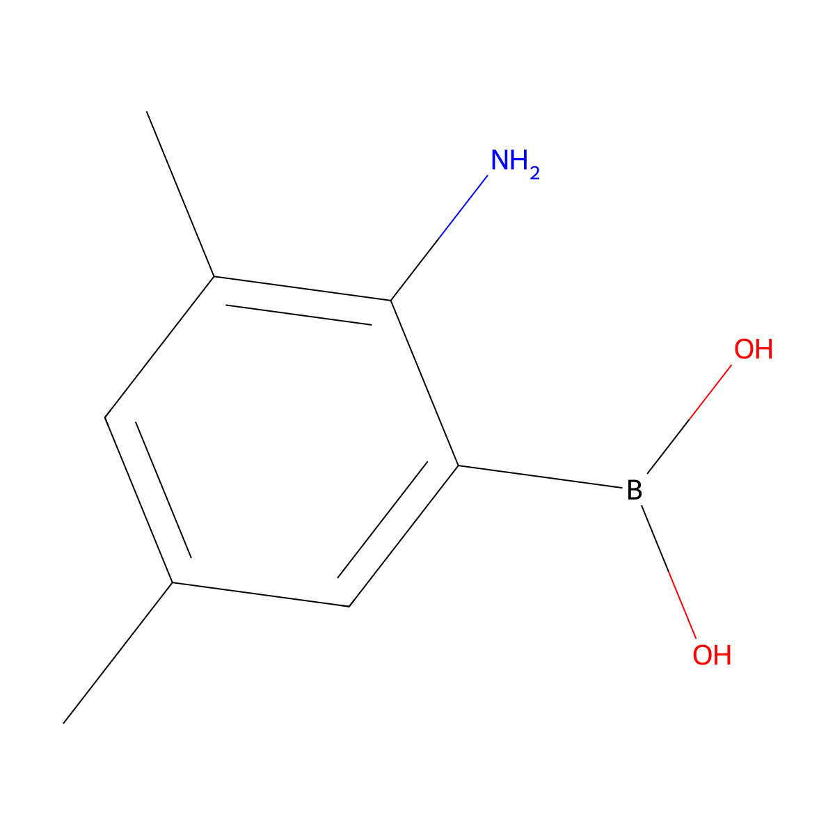 (2-Amino-3,5-dimethylphenyl)boronic acid molecular structure, CAS 2410902-36-0