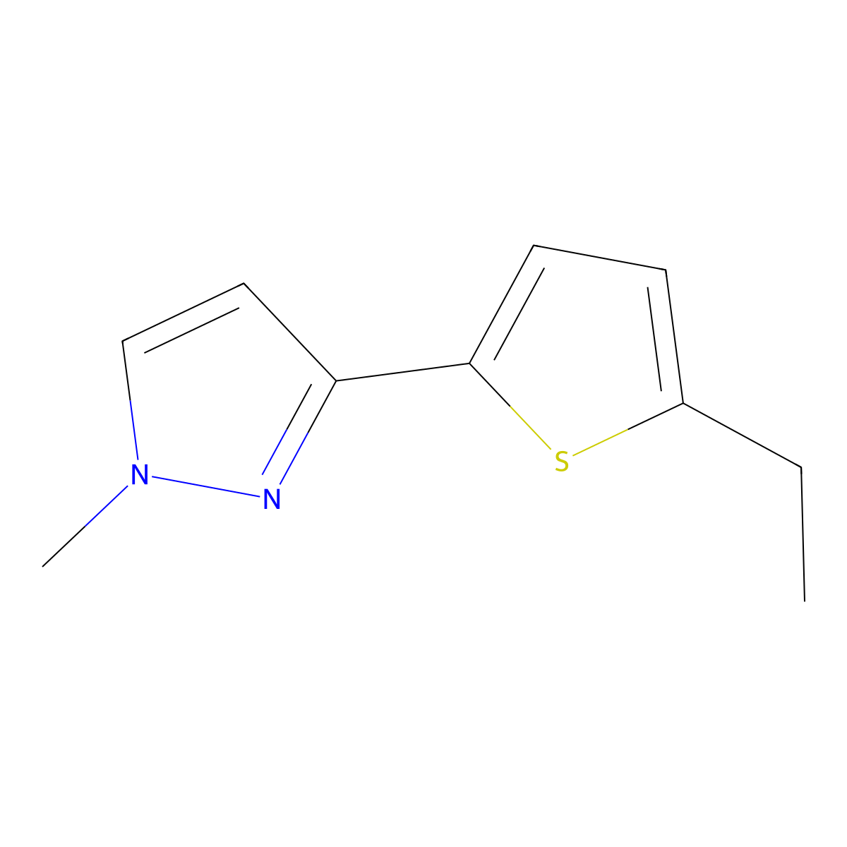 3-(5-ethylthiophen-2-yl)-1-methyl-1H-pyrazole molecular structure, CAS 2410987-06-1