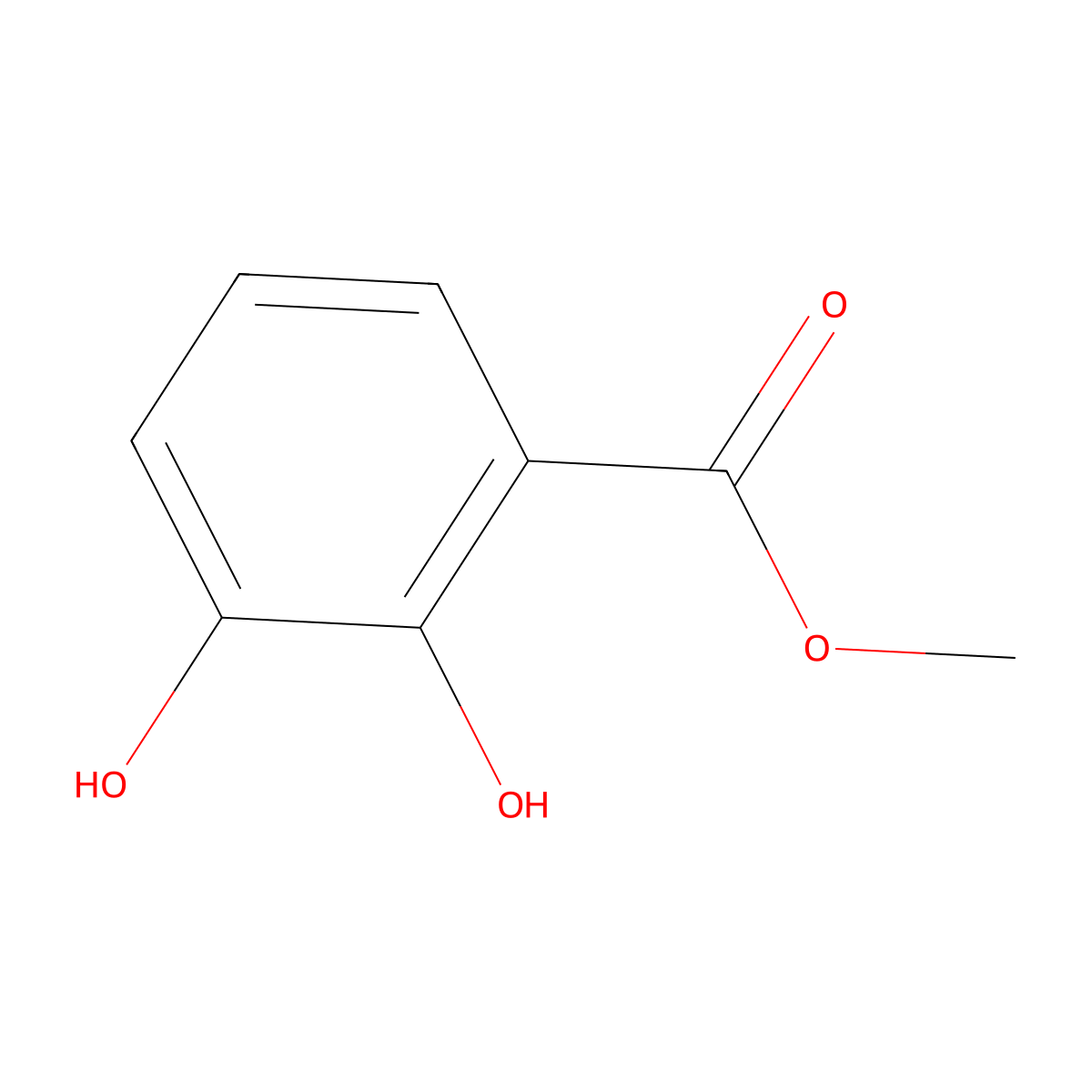 Methyl 2,3-Dihydroxybenzoate molecular structure, CAS 2411-83-8