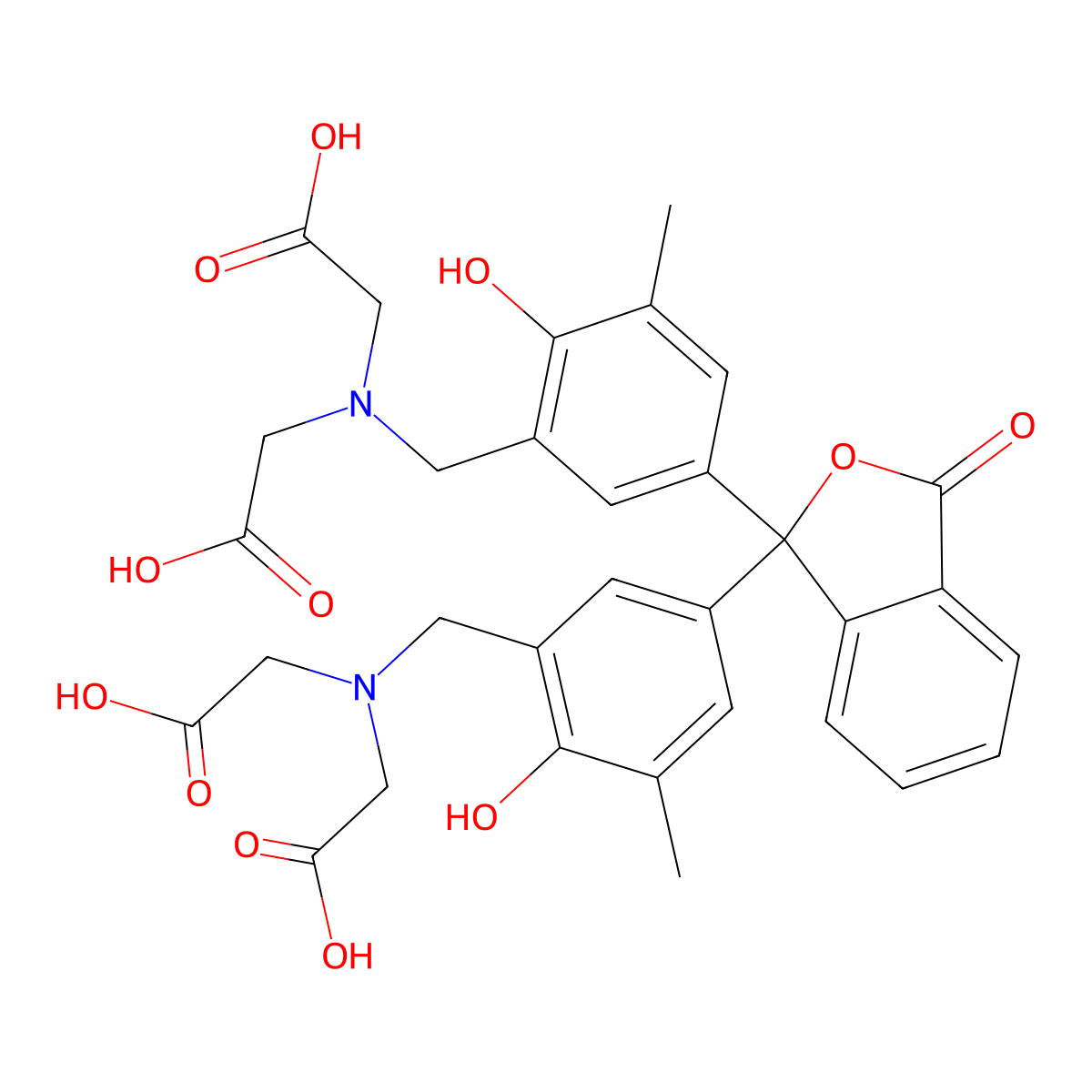 o-Cresolphthalein complexone molecular structure, CAS 2411-89-4