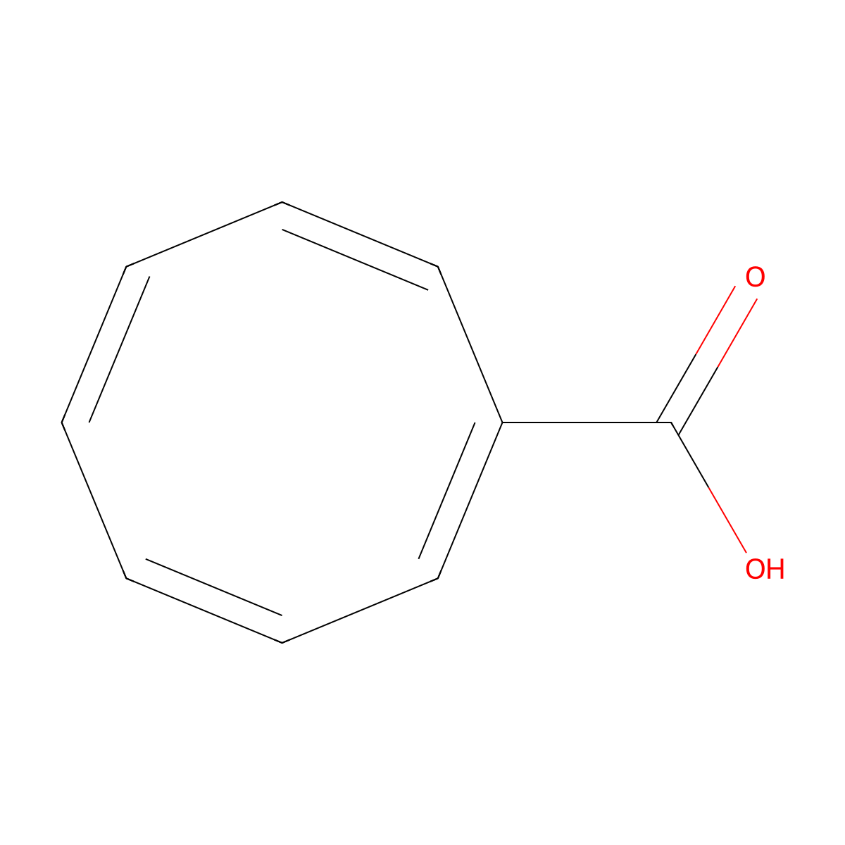 Cycloocta-1,3,5,7-tetraene-1-carboxylic acid molecular structure, CAS 2411-95-2