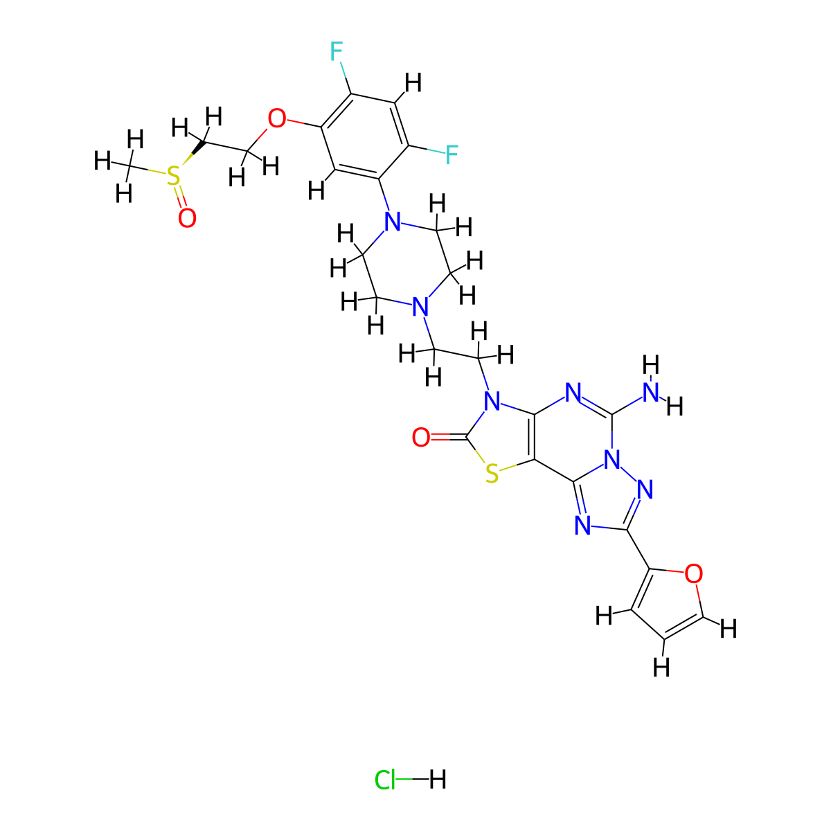 Inupadenant Hydrochloride molecular structure, CAS 2411004-22-1