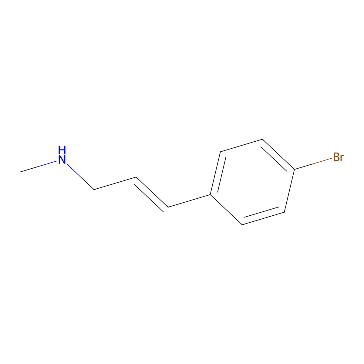 [3-(4-Bromophenyl)prop-2-en-1-yl](methyl)amine molecular structure, CAS 2411012-75-2