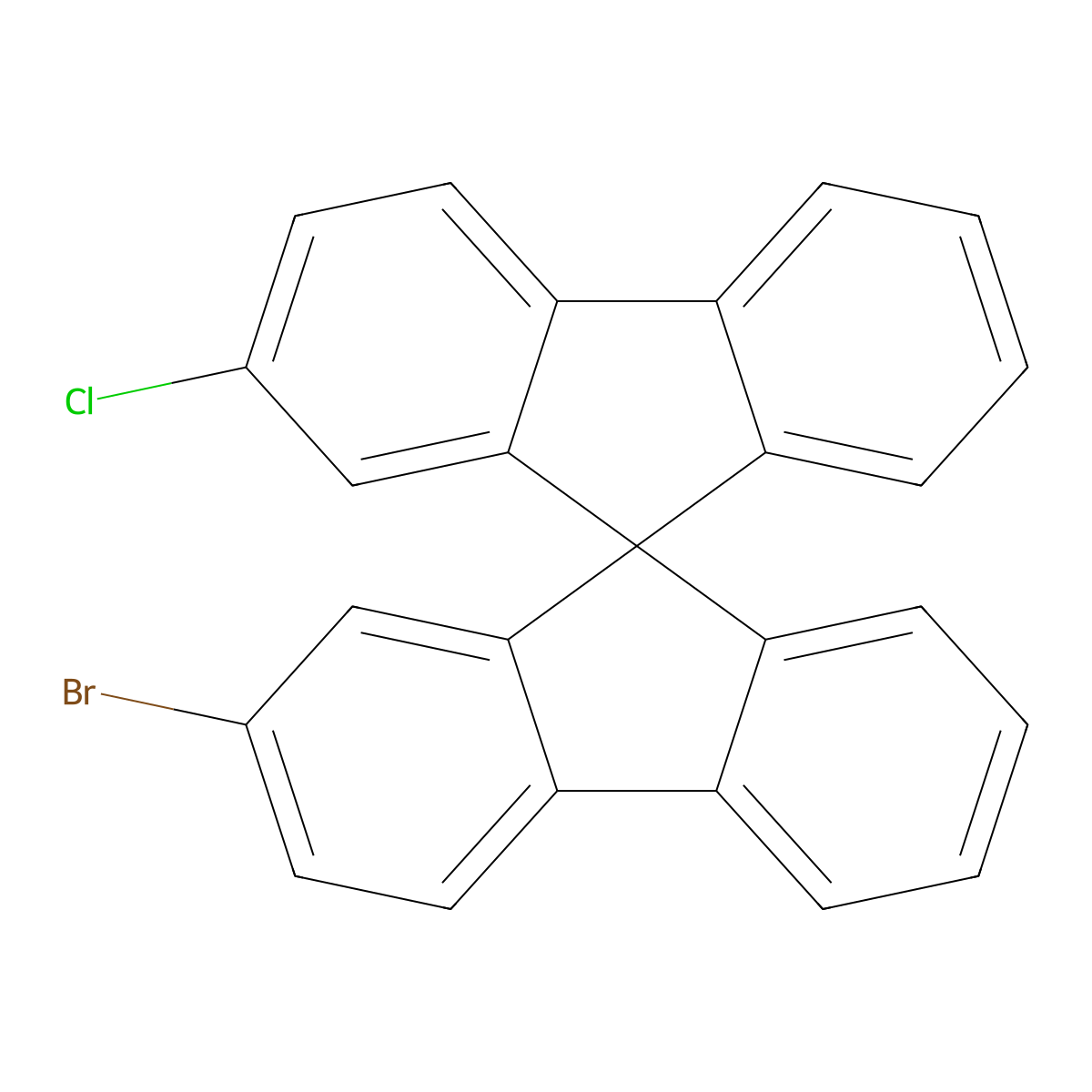 2-Bromo-2'-chloro-9,9'-spirobi[fluorene] molecular structure, CAS 2411078-31-2