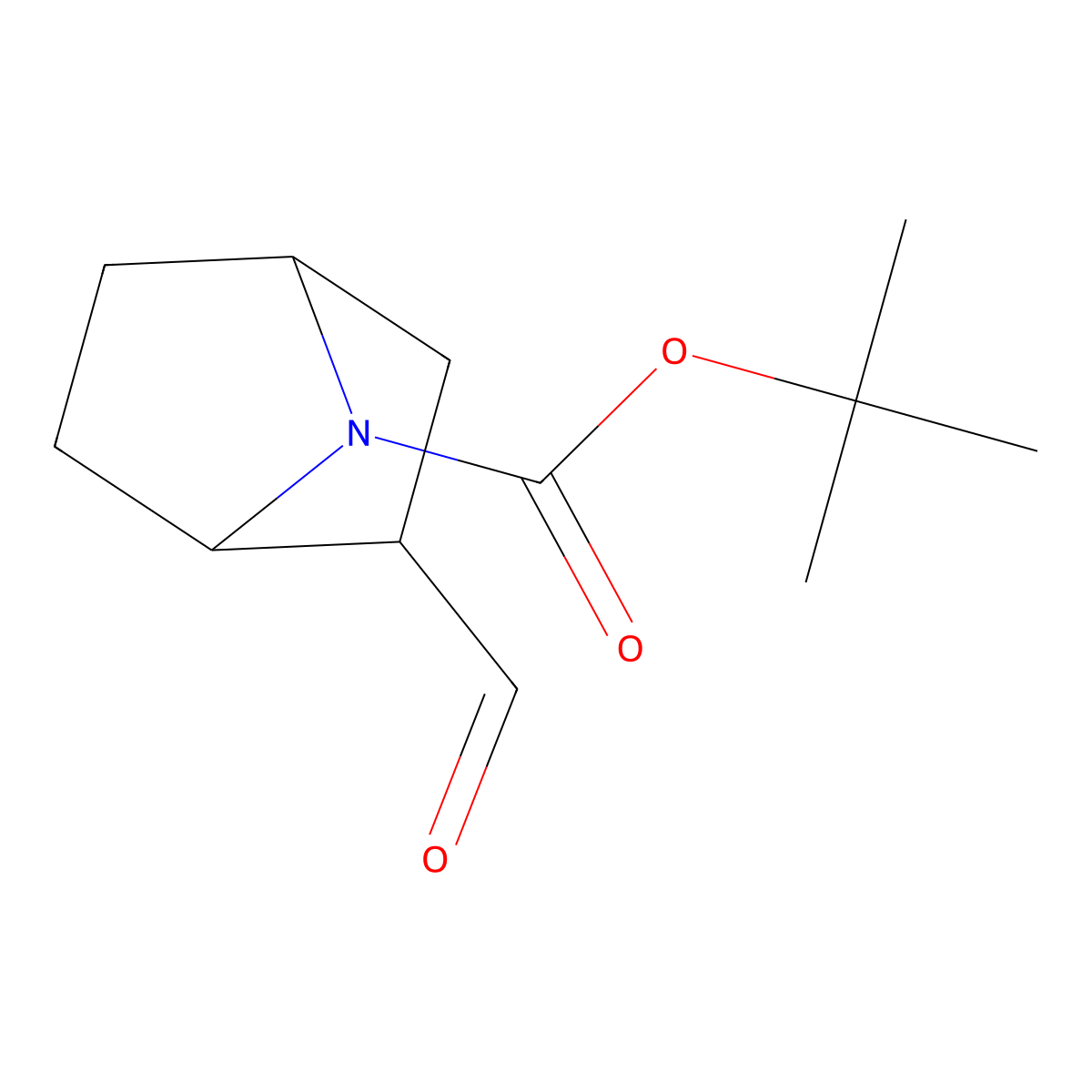 Tert-butyl 2-formyl-7-azabicyclo[2.2.1]heptane-7-carboxylate molecular structure, CAS 2411088-98-5