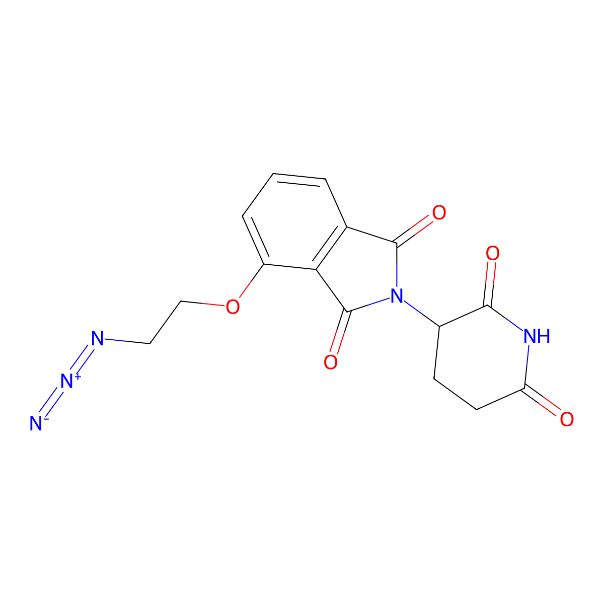 4-(2-azidoethoxy)-2-(2,6-dioxopiperidin-3-yl)-2,3-dihydro-1H-isoindole-1,3-dione molecular structure, CAS 2411098-90-1