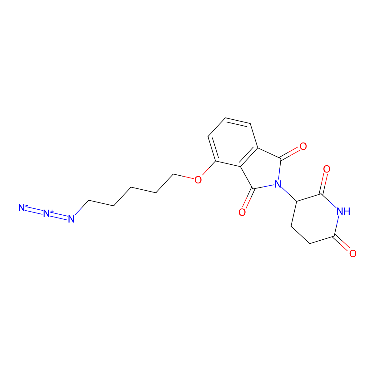 Thalidomide-O-C5-azide molecular structure, CAS 2411098-96-7
