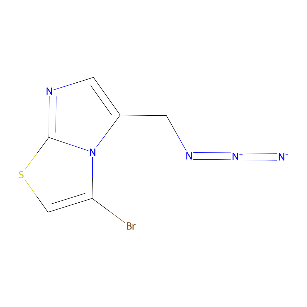 5-(Azidomethyl)-3-bromoimidazo[2,1-b]thiazole molecular structure, CAS 2411099-89-1