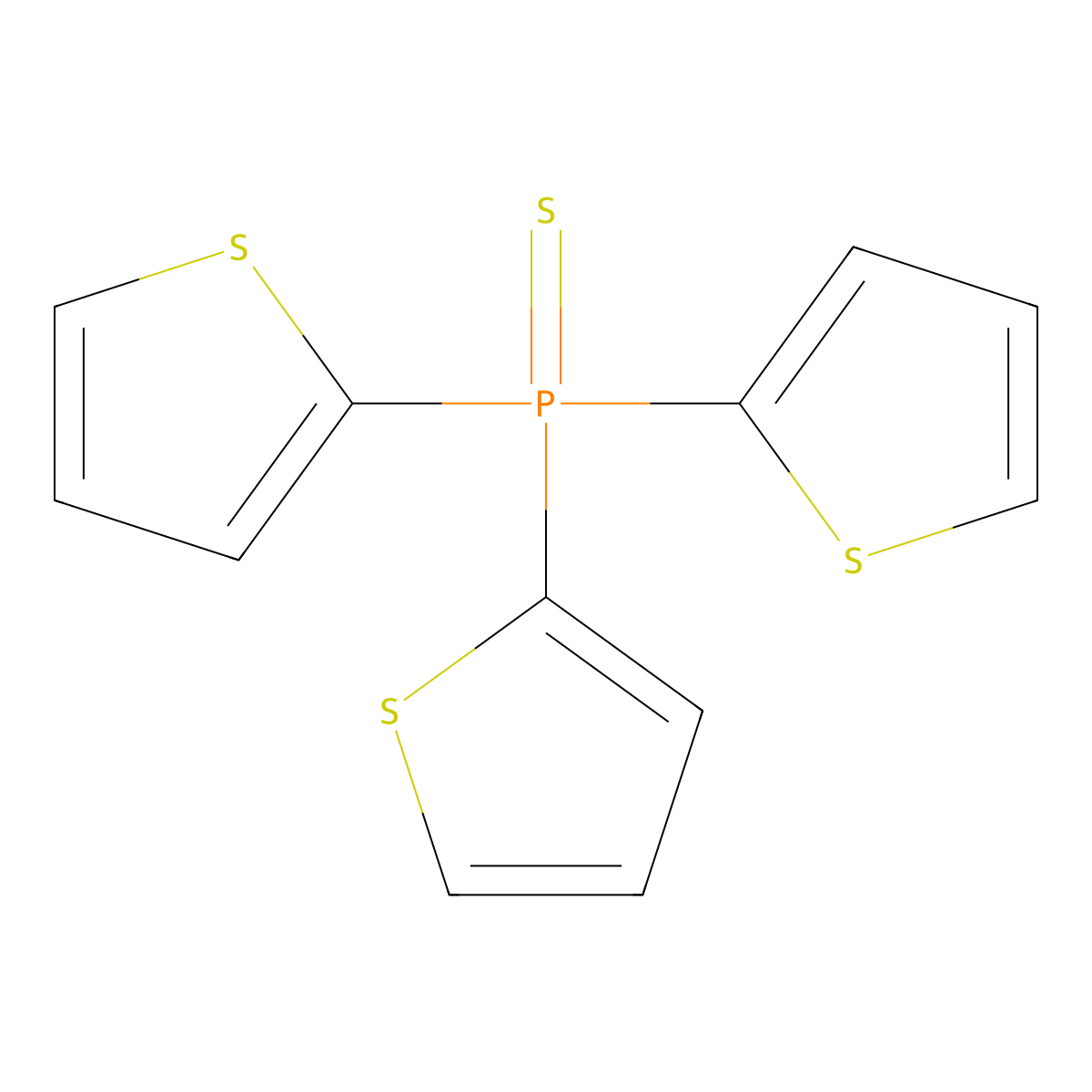 Tri(2-thienyl)phosphine sulphide molecular structure, CAS 24111-71-5