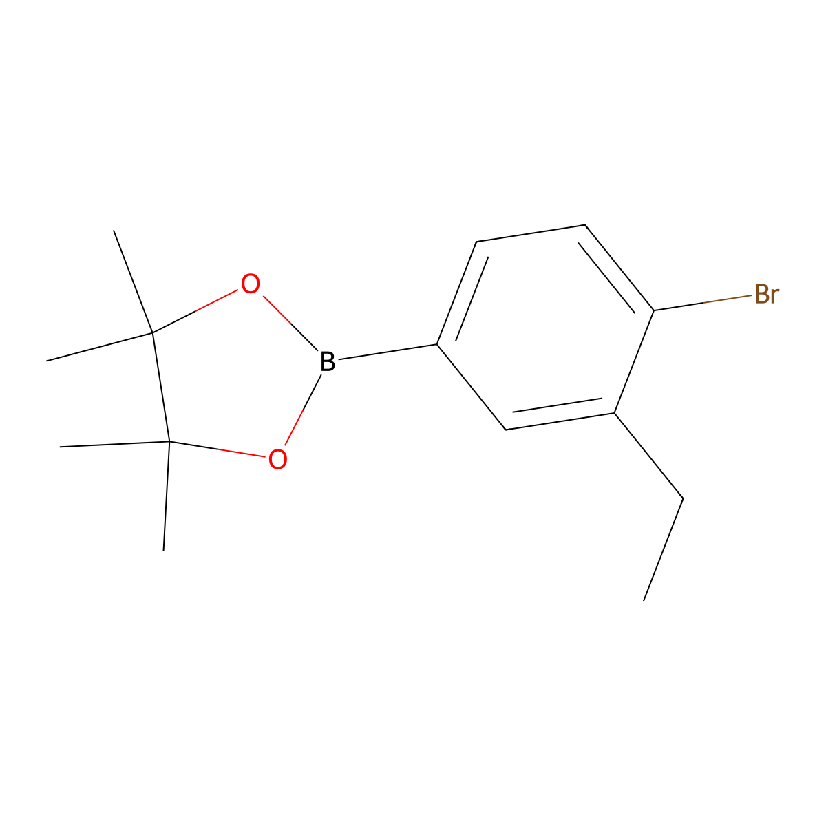 2-(4-Bromo-3-ethylphenyl)-4,4,5,5-tetramethyl-1,3,2-dioxaborolane molecular structure, CAS 2411104-06-6
