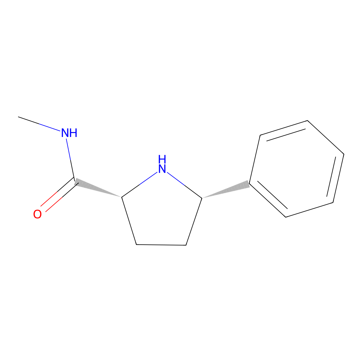 (2R,5S)-N-methyl-5-phenylpyrrolidine-2-carboxamide molecular structure, CAS 2411177-21-2