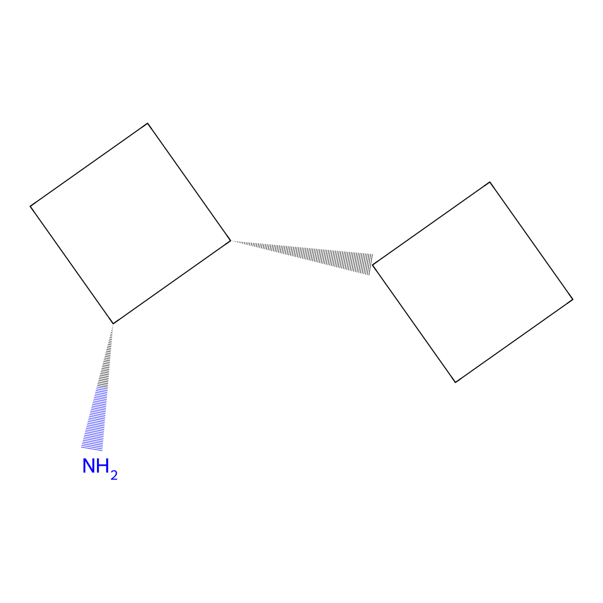 (1R,2R)-[1,1'-Bi(cyclobutan)]-2-amine molecular structure, CAS 2411178-20-4