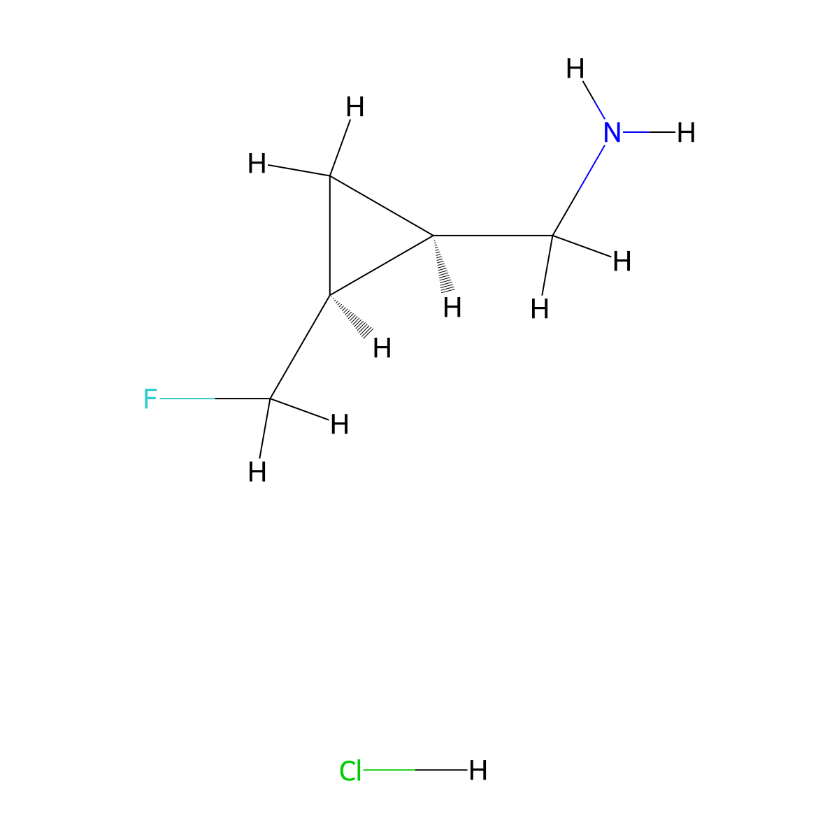 [(1R,2S)-2-(Fluoromethyl)cyclopropyl]methanamine;hydrochloride molecular structure, CAS 2411179-16-1