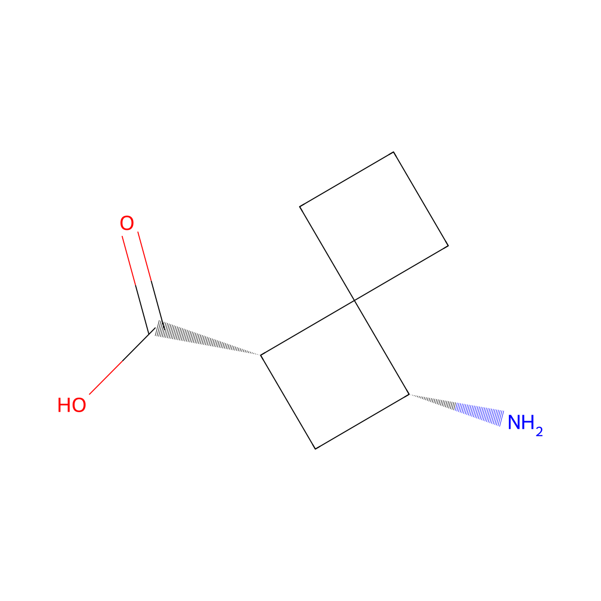 rac-(1R,3S)-3-aminospiro[3.3]heptane-1-carboxylic acid molecular structure, CAS 2411179-21-8
