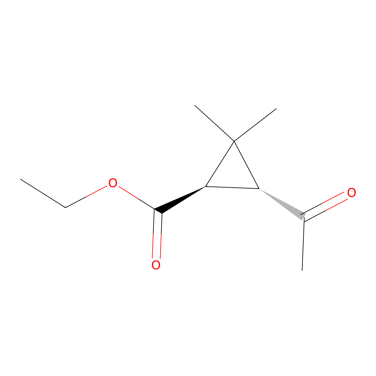 2,2-Dimethyl-3alpha-acetylcyclopropane-1beta-carboxylic acid ethyl ester molecular structure, CAS 2411179-32-1