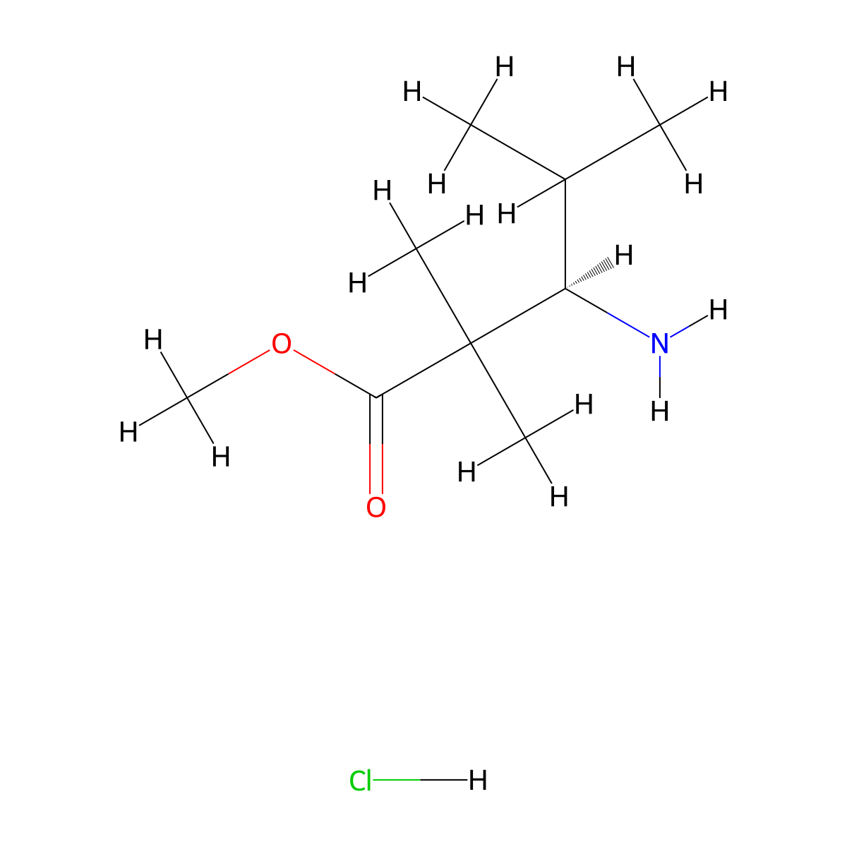 methyl (3R)-3-amino-2,2,4-trimethylpentanoate hydrochloride molecular structure, CAS 2411179-97-8