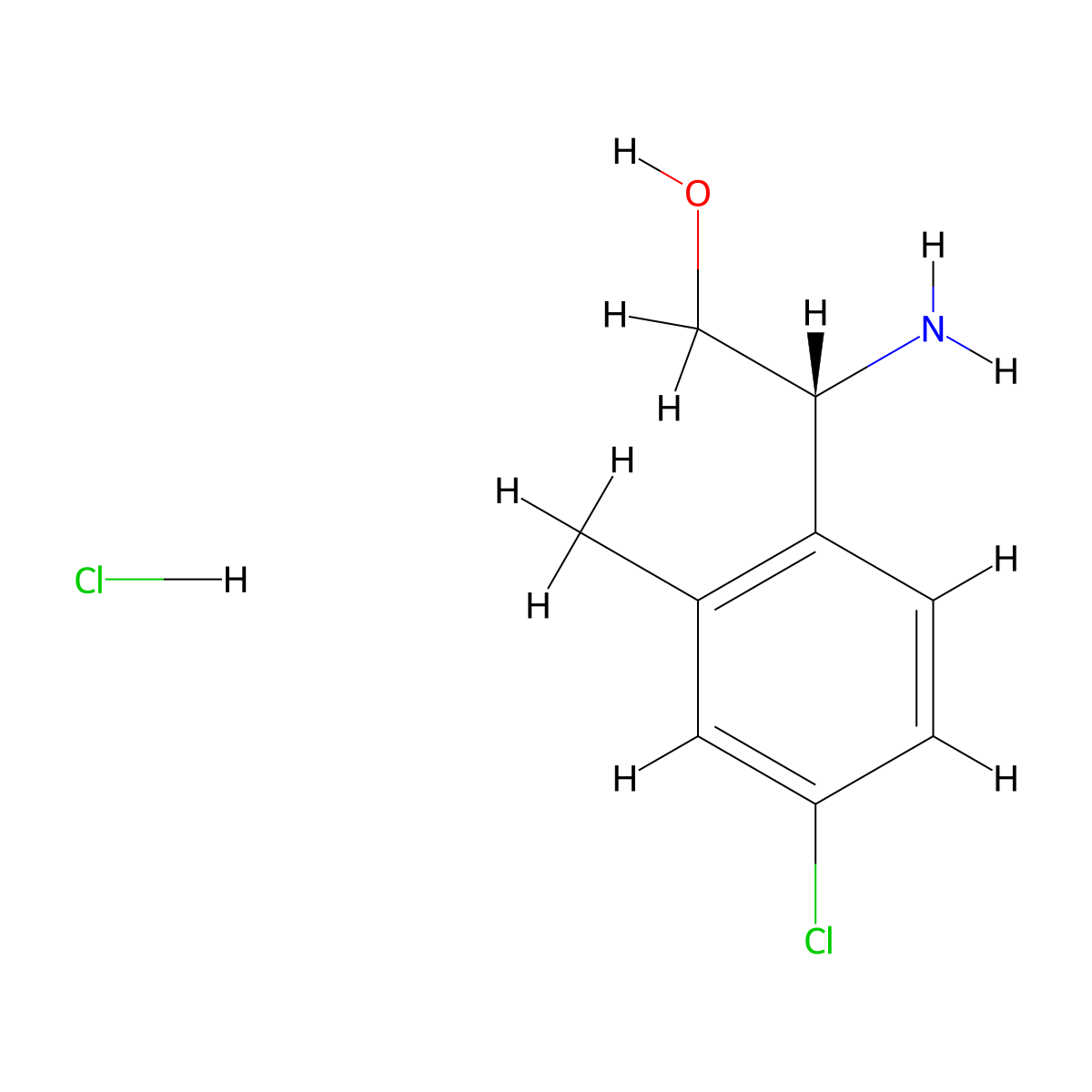 (2R)-2-amino-2-(4-chloro-2-methylphenyl)ethan-1-ol hydrochloride molecular structure, CAS 2411180-22-6