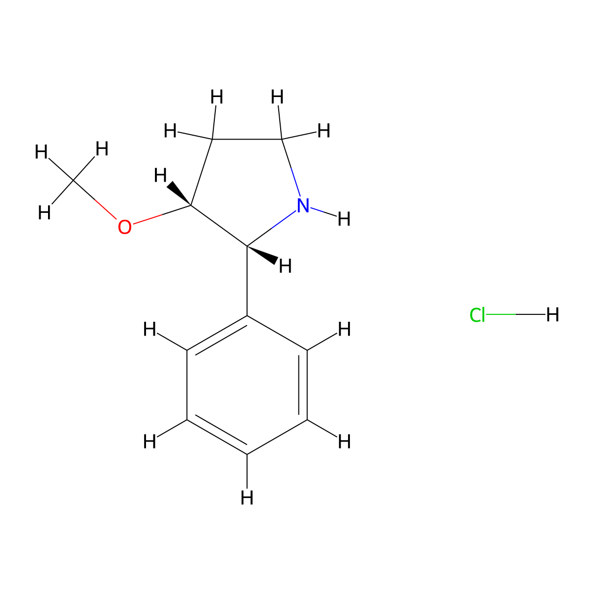 (2R,3R)-3-Methoxy-2-phenylpyrrolidine;hydrochloride molecular structure, CAS 2411180-47-5