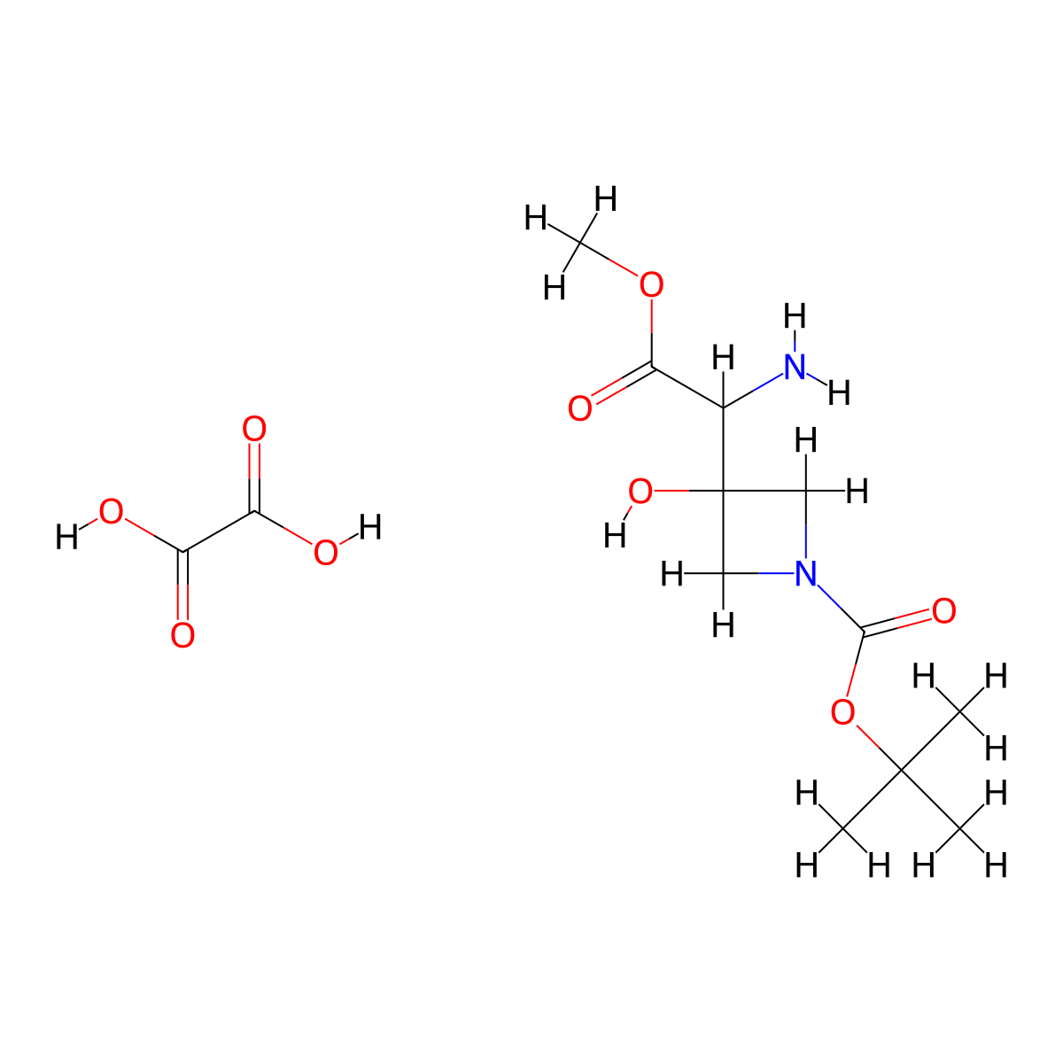 Oxalicacid,tert-butyl3-(1-amino-2-methoxy-2-oxoethyl)-3-hydroxyazetidine-1-carboxylate molecular structure, CAS 2411193-46-7