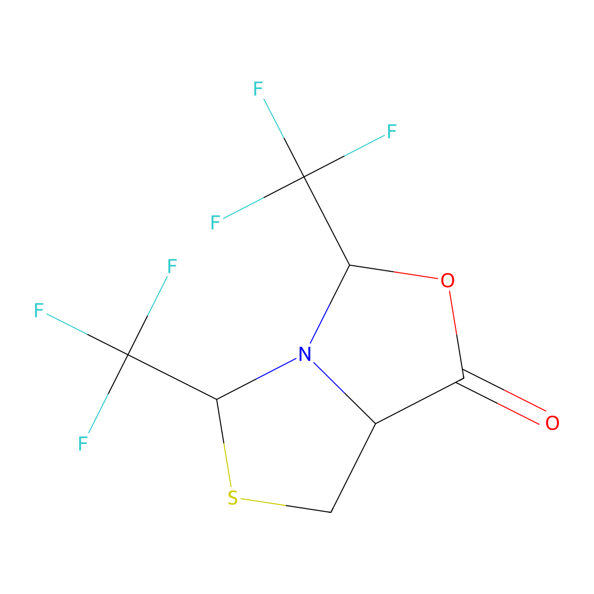 3,5-bis(trifluoromethyl)-tetrahydro-1H-[1,3]thiazolo[3,4-c][1,3]oxazol-1-one molecular structure, CAS 2411194-45-9