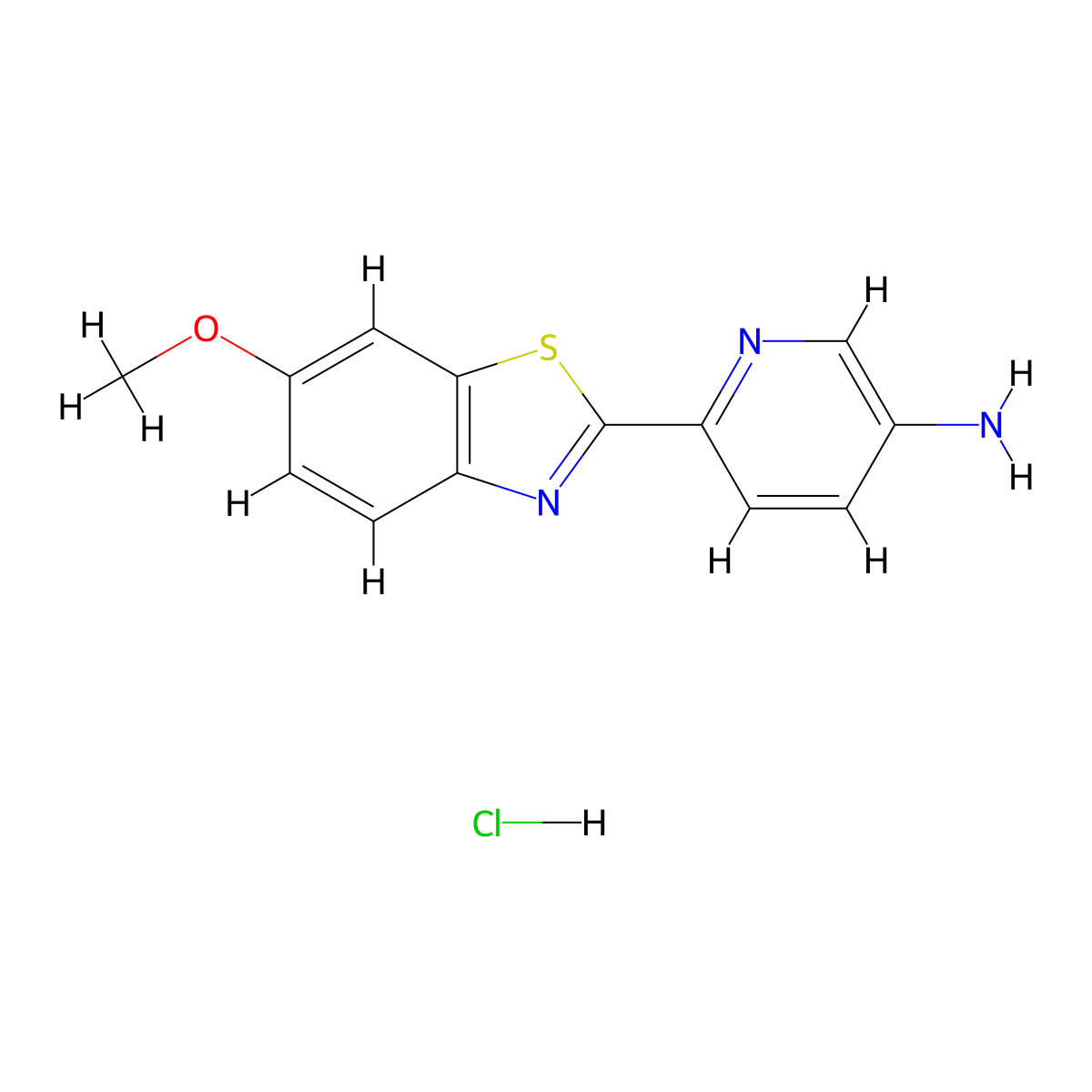 6-(6-Methoxy-1,3-benzothiazol-2-yl)pyridin-3-amine hydrochloride molecular structure, CAS 2411194-62-0