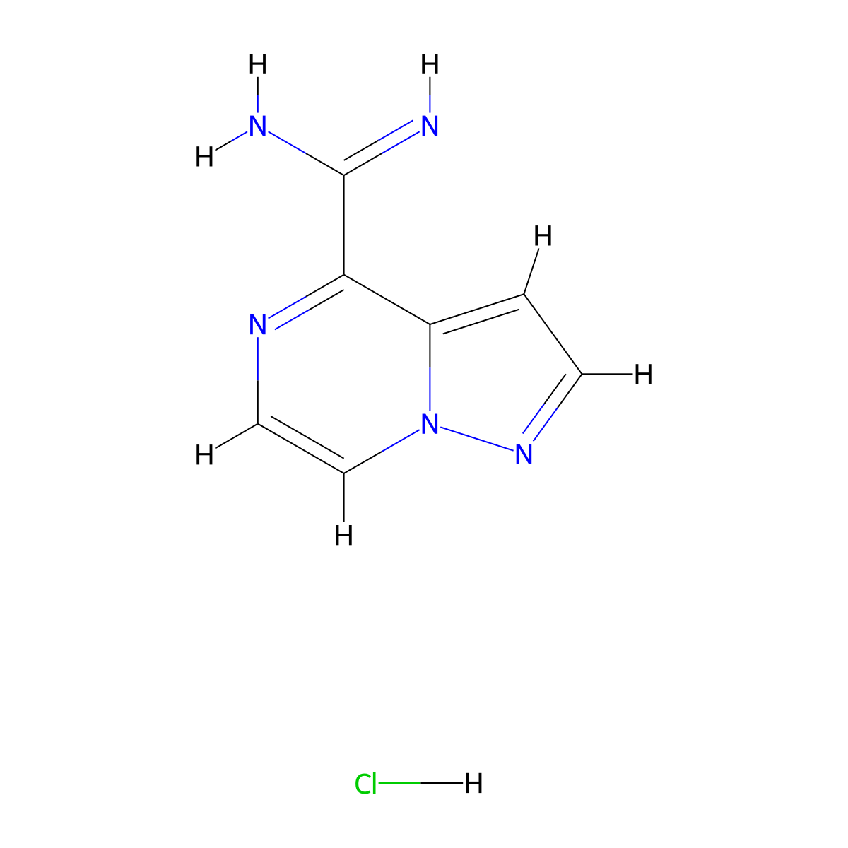 Pyrazolo[1,5-a]pyrazine-4-carboximidamide hydrochloride molecular structure, CAS 2411195-36-1