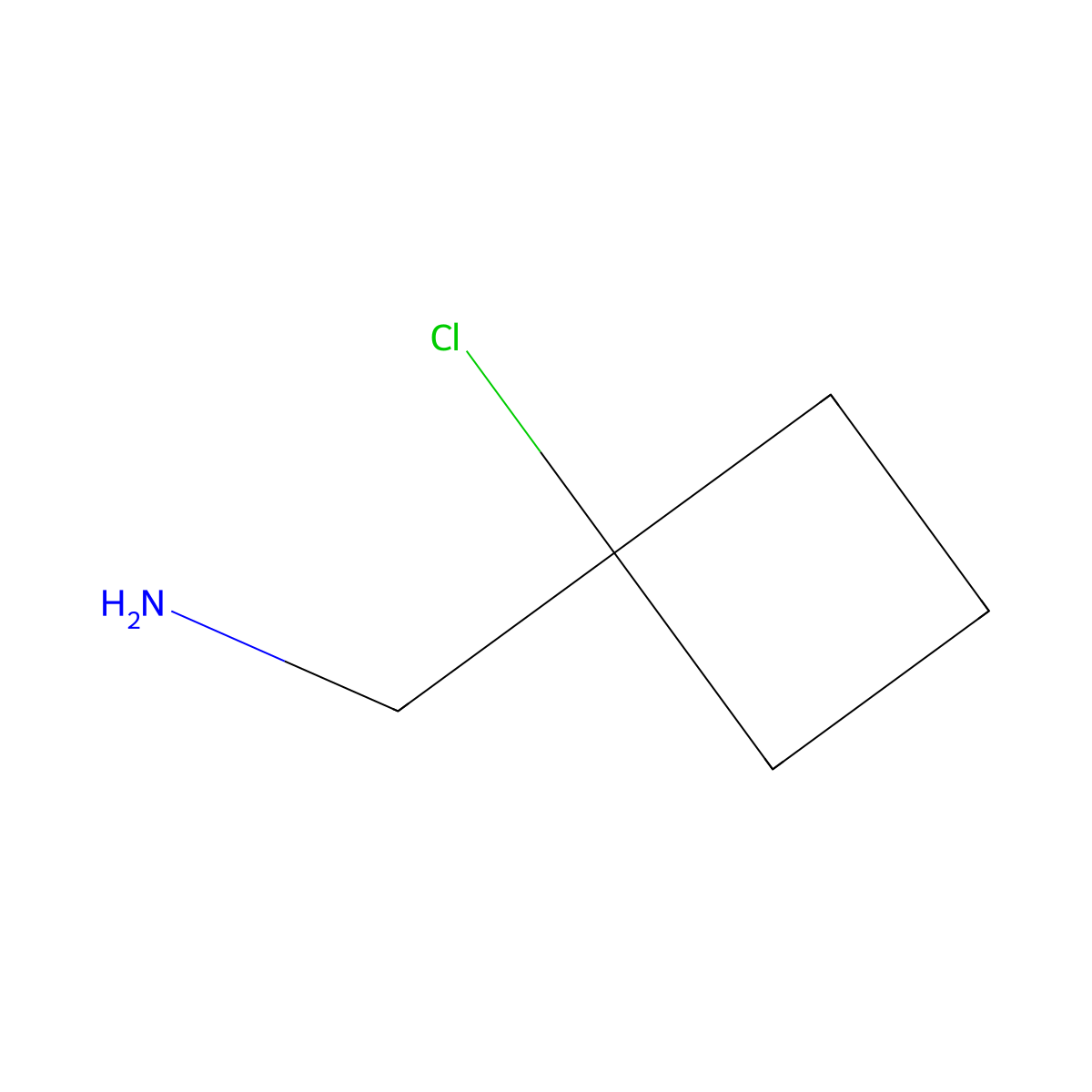 1-(1-Chlorocyclobutyl)methanamine molecular structure, CAS 2411195-96-3