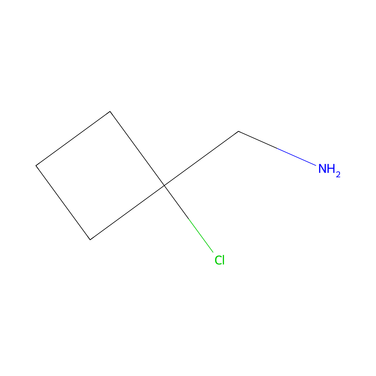 1-(1-Chlorocyclobutyl)methanamine molecular structure, CAS 2411195-96-3