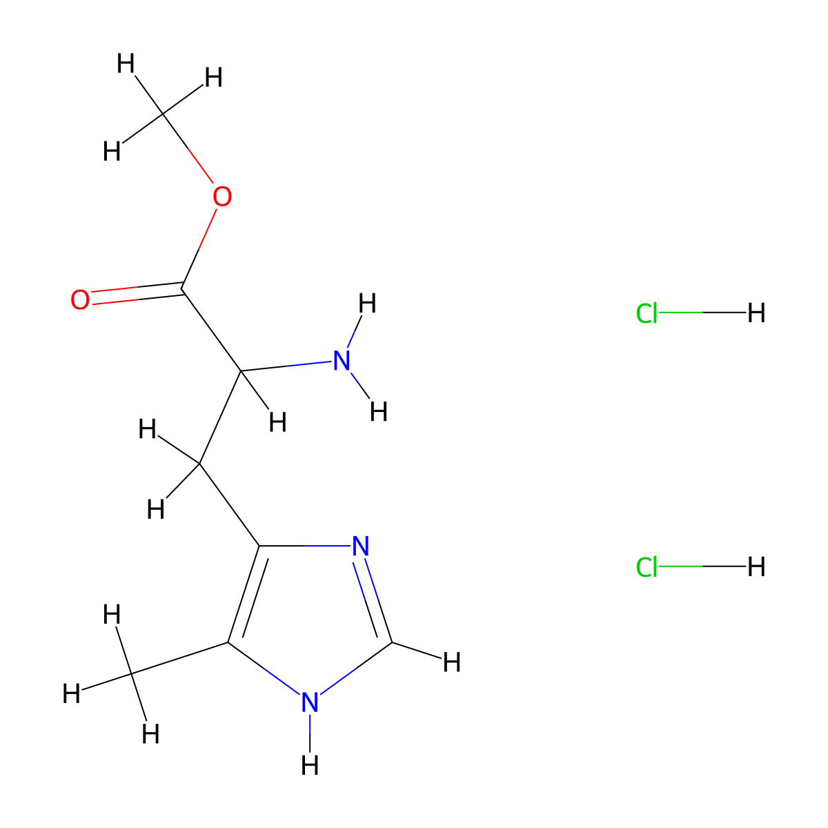 methyl2-amino-3-(4-methyl-1H-imidazol-5-yl)propanoatedihydrochloride molecular structure, CAS 2411196-23-9