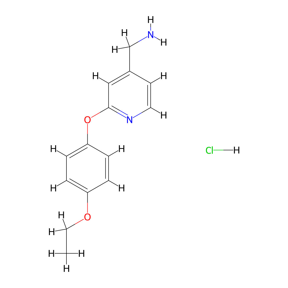 1-[2-(4-Ethoxyphenoxy)pyridin-4-yl]methanamine hydrochloride molecular structure, CAS 2411198-58-6