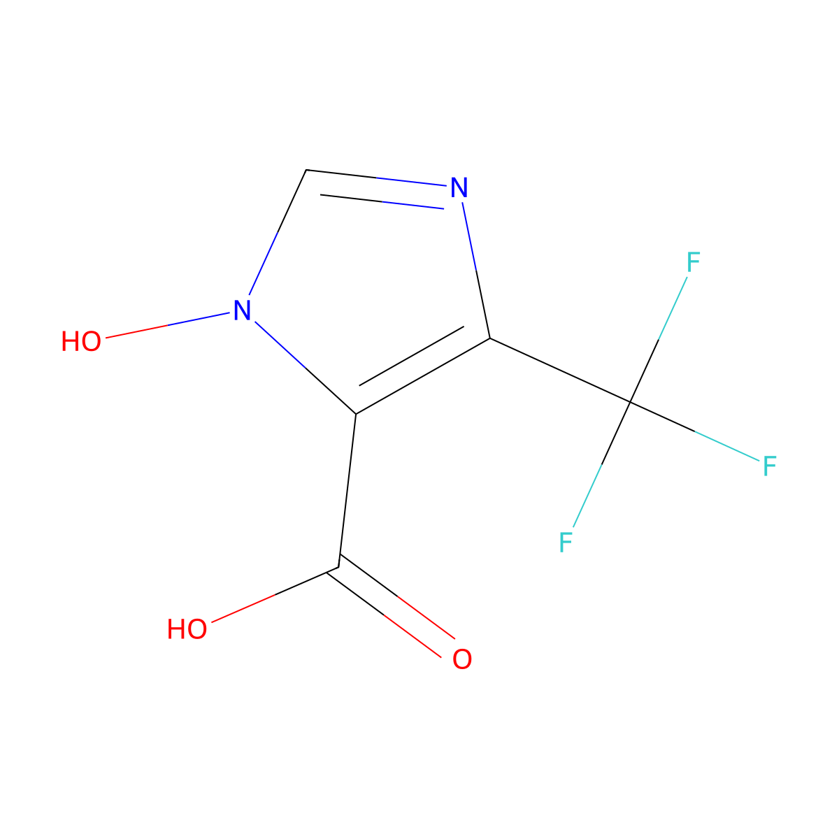 3-Hydroxy-5-(trifluoromethyl)imidazole-4-carboxylic acid molecular structure, CAS 2411199-05-6