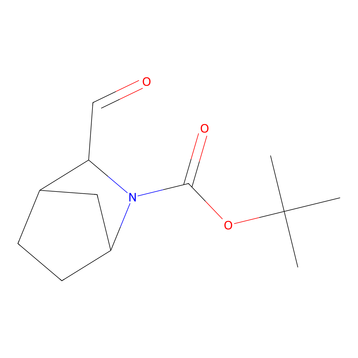 Tert-butyl 3-formyl-2-azabicyclo[2.2.1]heptane-2-carboxylate molecular structure, CAS 2411199-35-2
