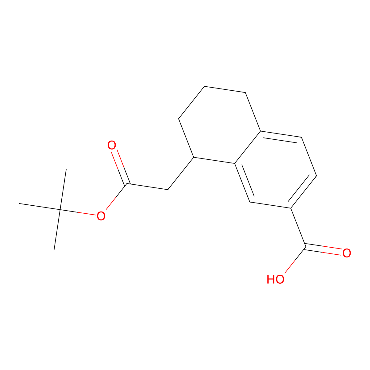 8-[2-(Tert-butoxy)-2-oxoethyl]-5,6,7,8-tetrahydronaphthalene-2-carboxylic acid molecular structure, CAS 2411200-83-2