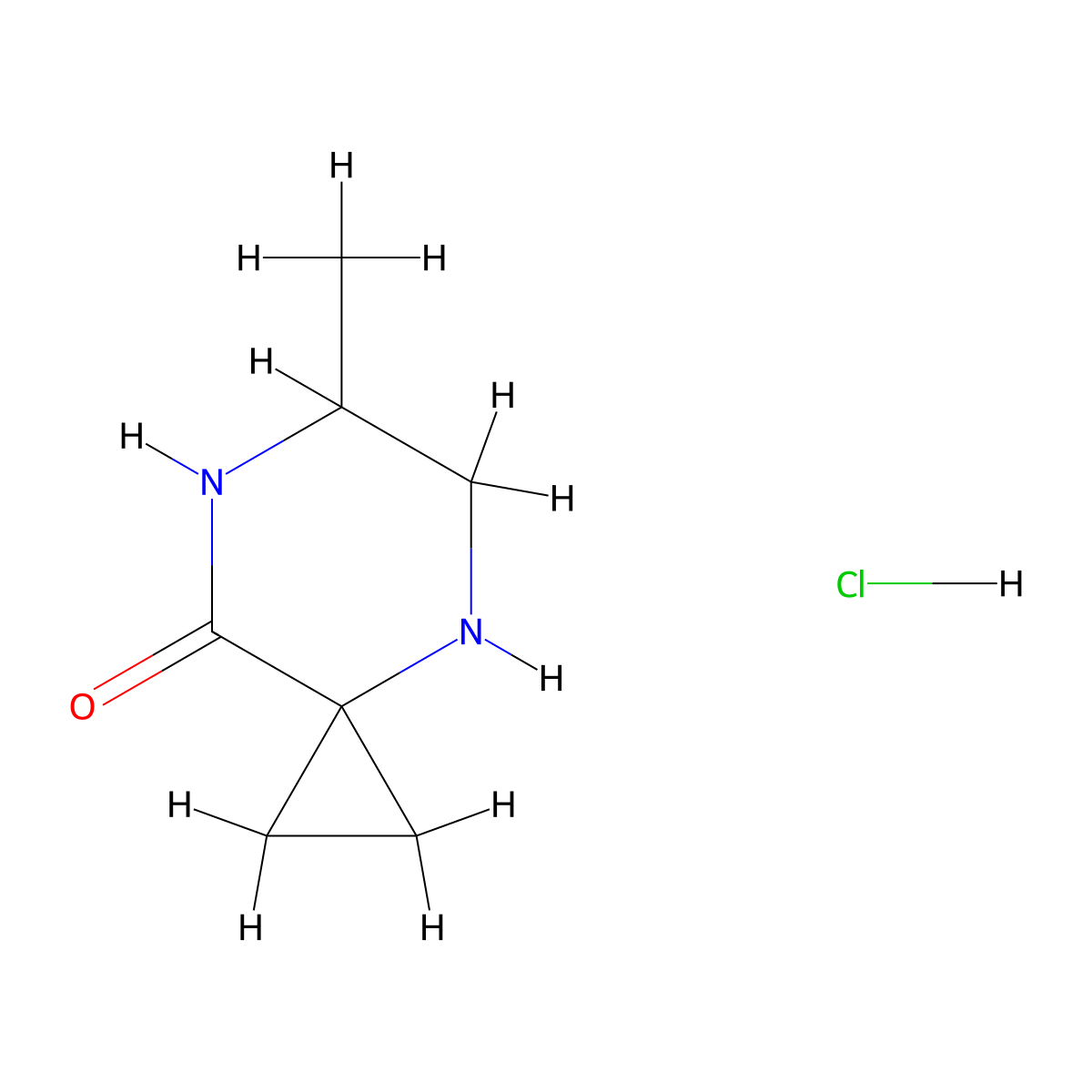 6-Methyl-4,7-diazaspiro[2.5]octan-8-one hydrochloride molecular structure, CAS 2411202-26-9