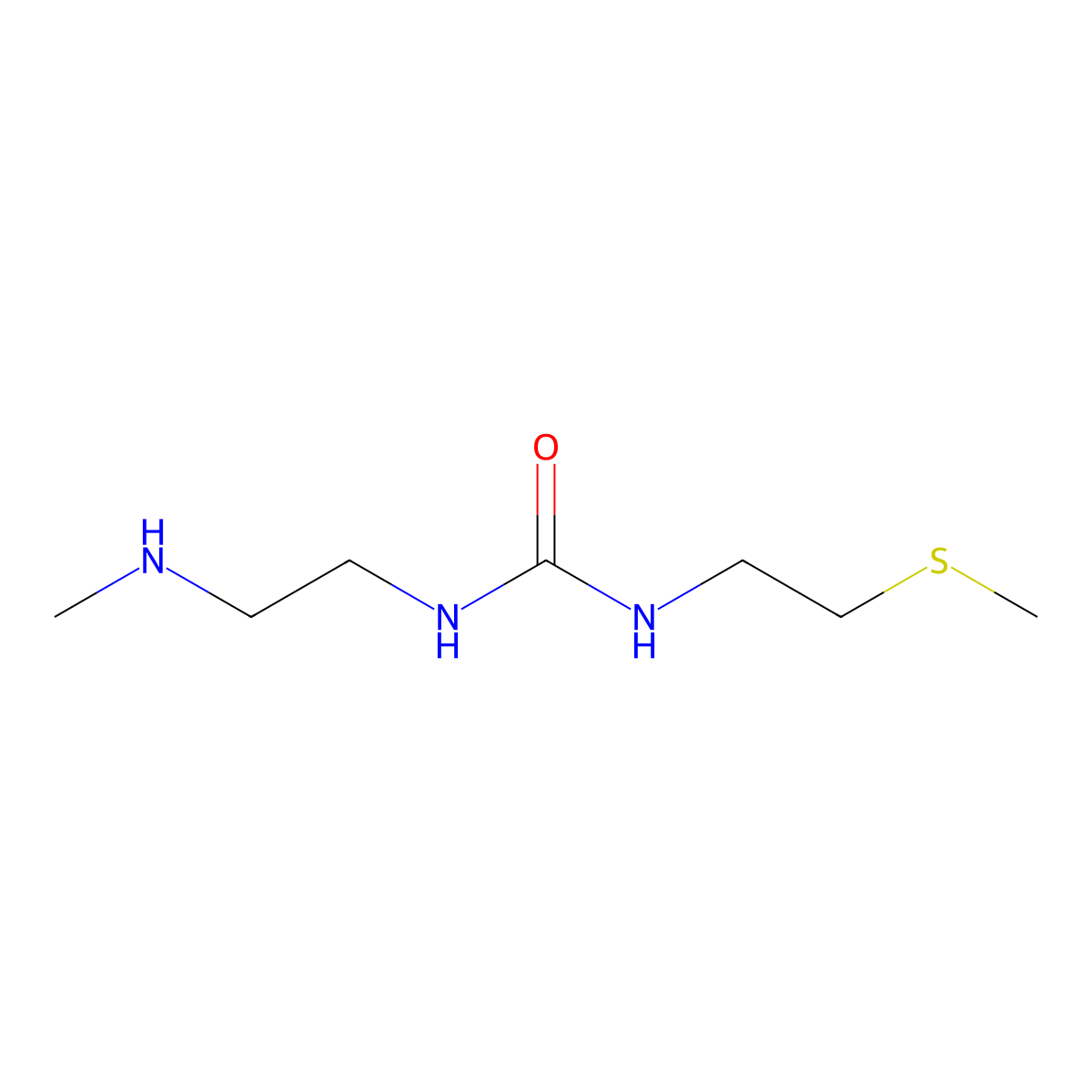 1-[2-(Methylamino)ethyl]-3-[2-(methylsulfanyl)ethyl]urea molecular structure, CAS 2411202-29-2