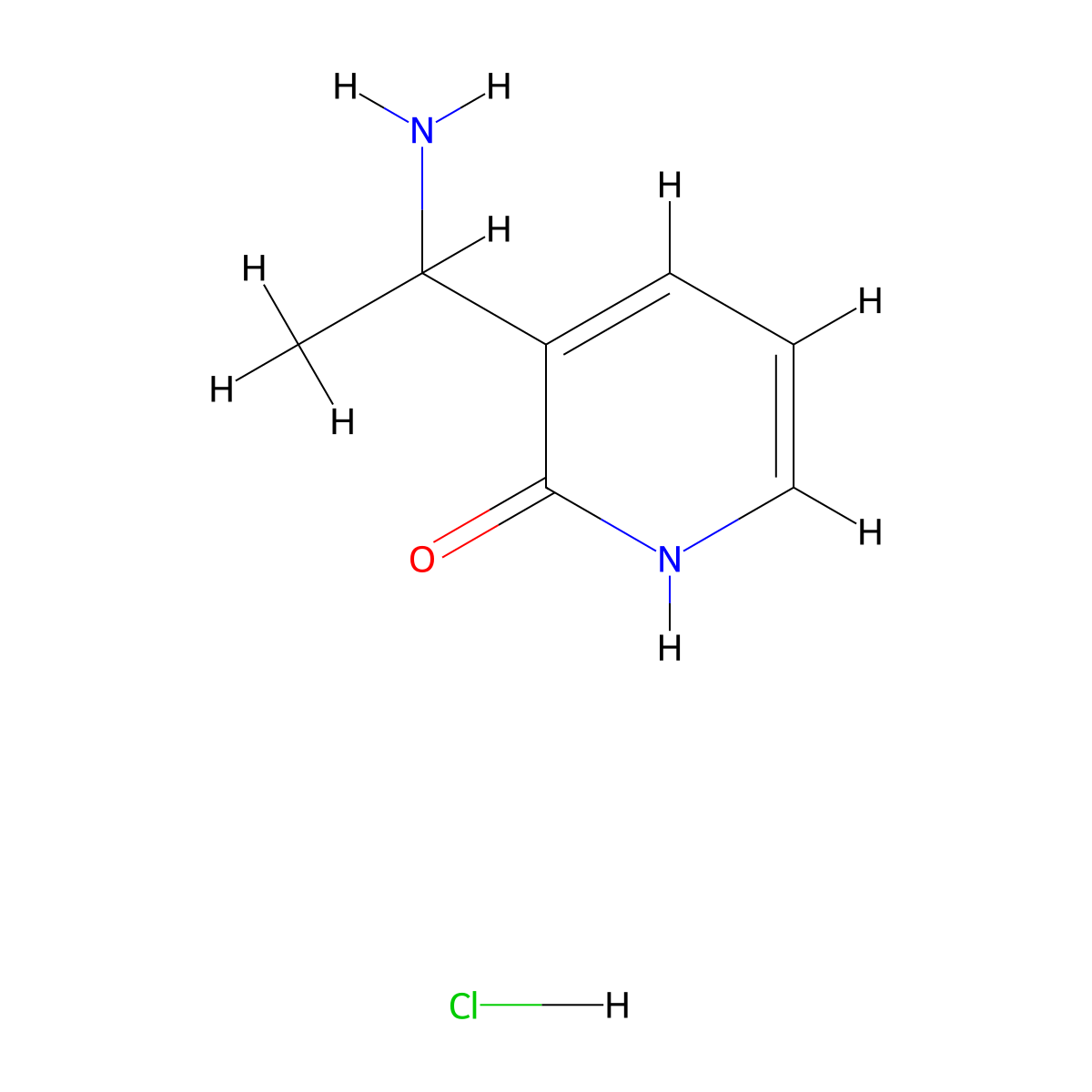3-(1-Aminoethyl)pyridin-2-ol hydrochloride molecular structure, CAS 2411219-35-5