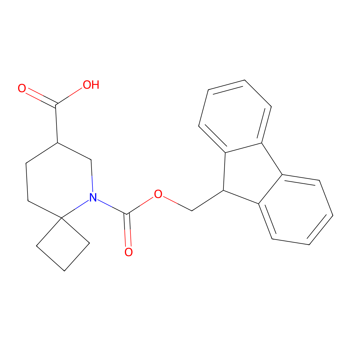 5-(9H-Fluoren-9-ylmethoxycarbonyl)-5-azaspiro[3.5]nonane-7-carboxylic acid molecular structure, CAS 2411219-45-7