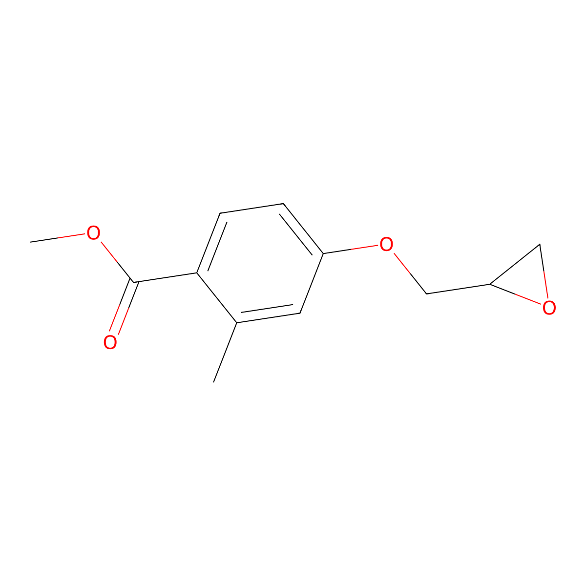Methyl 2-methyl-4-[(oxiran-2-yl)methoxy]benzoate molecular structure, CAS 2411219-89-9