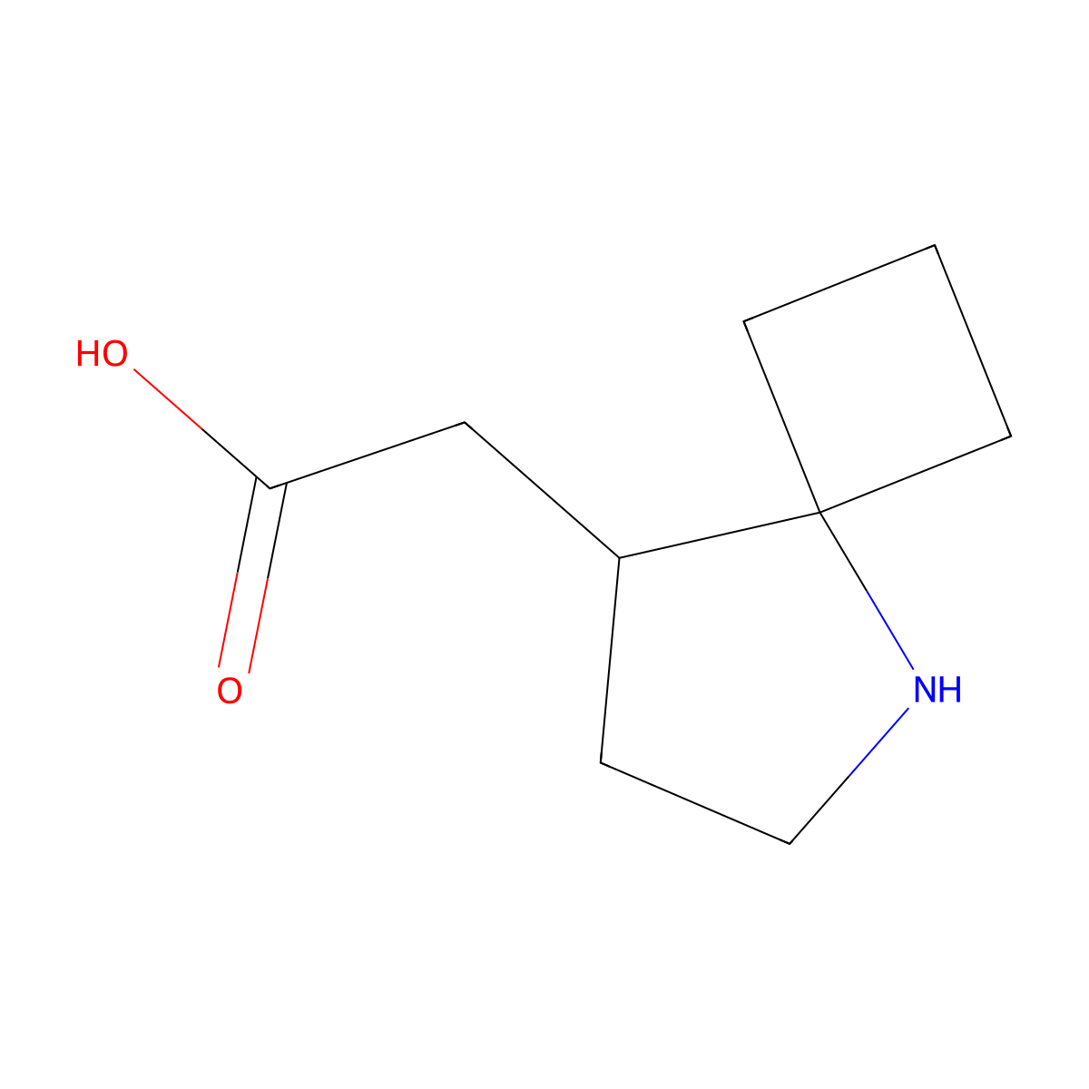 2-{5-Azaspiro[3.4]octan-8-yl}acetic acid molecular structure, CAS 2411220-04-5