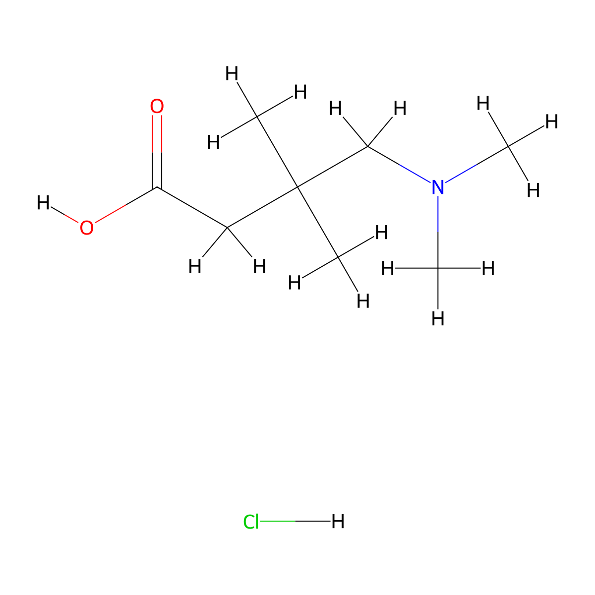 4-(Dimethylamino)-3,3-dimethylbutanoic acid hydrochloride molecular structure, CAS 2411220-12-5