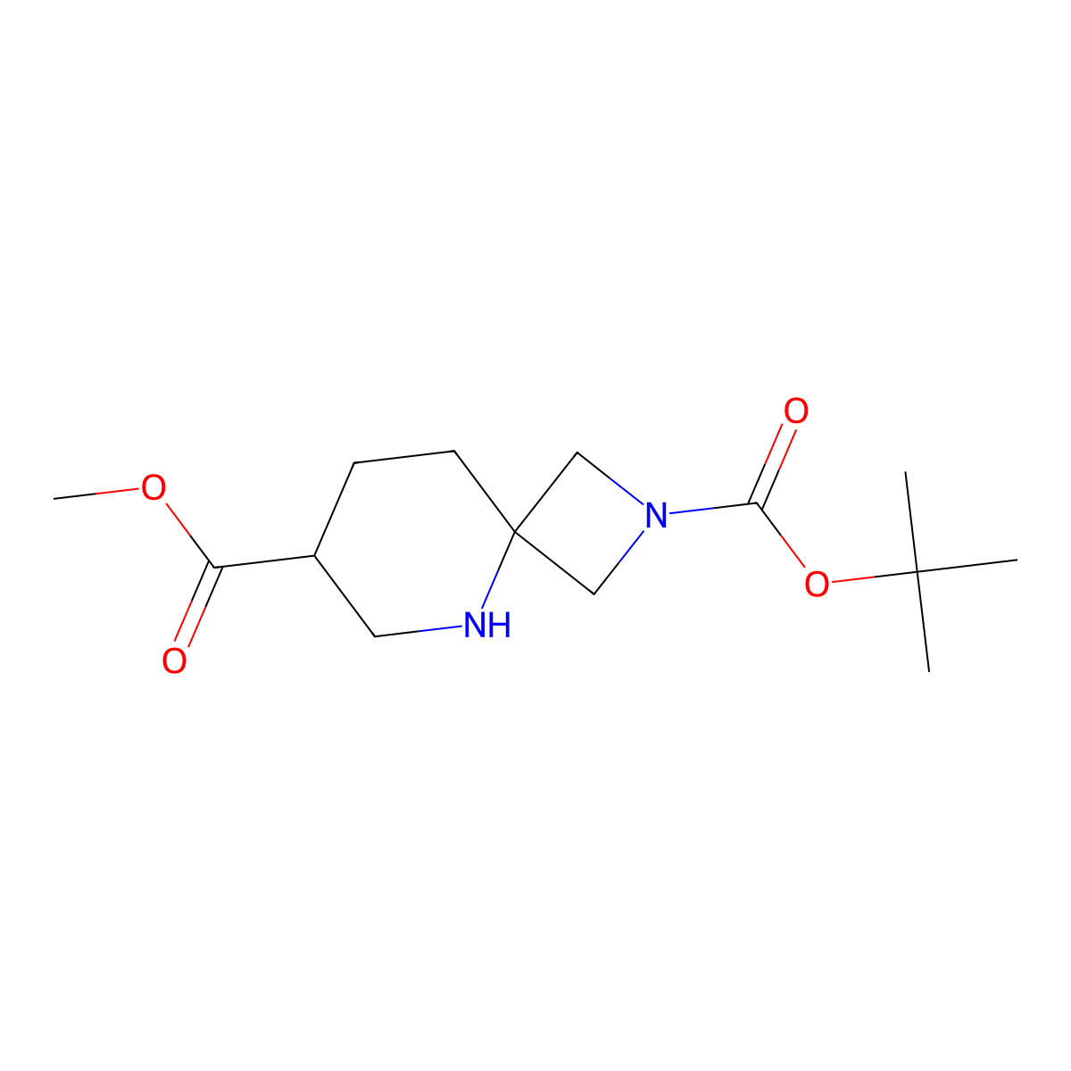 2-Tert-butyl7-methyl2,5-diazaspiro[3.5]nonane-2,7-dicarboxylate molecular structure, CAS 2411220-42-1