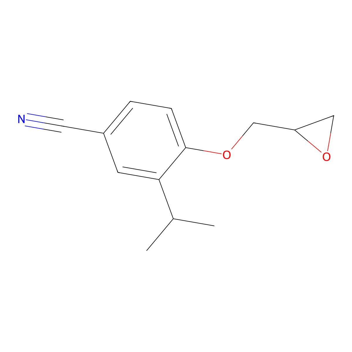 4-[(Oxiran-2-yl)methoxy]-3-(propan-2-yl)benzonitrile molecular structure, CAS 2411220-87-4
