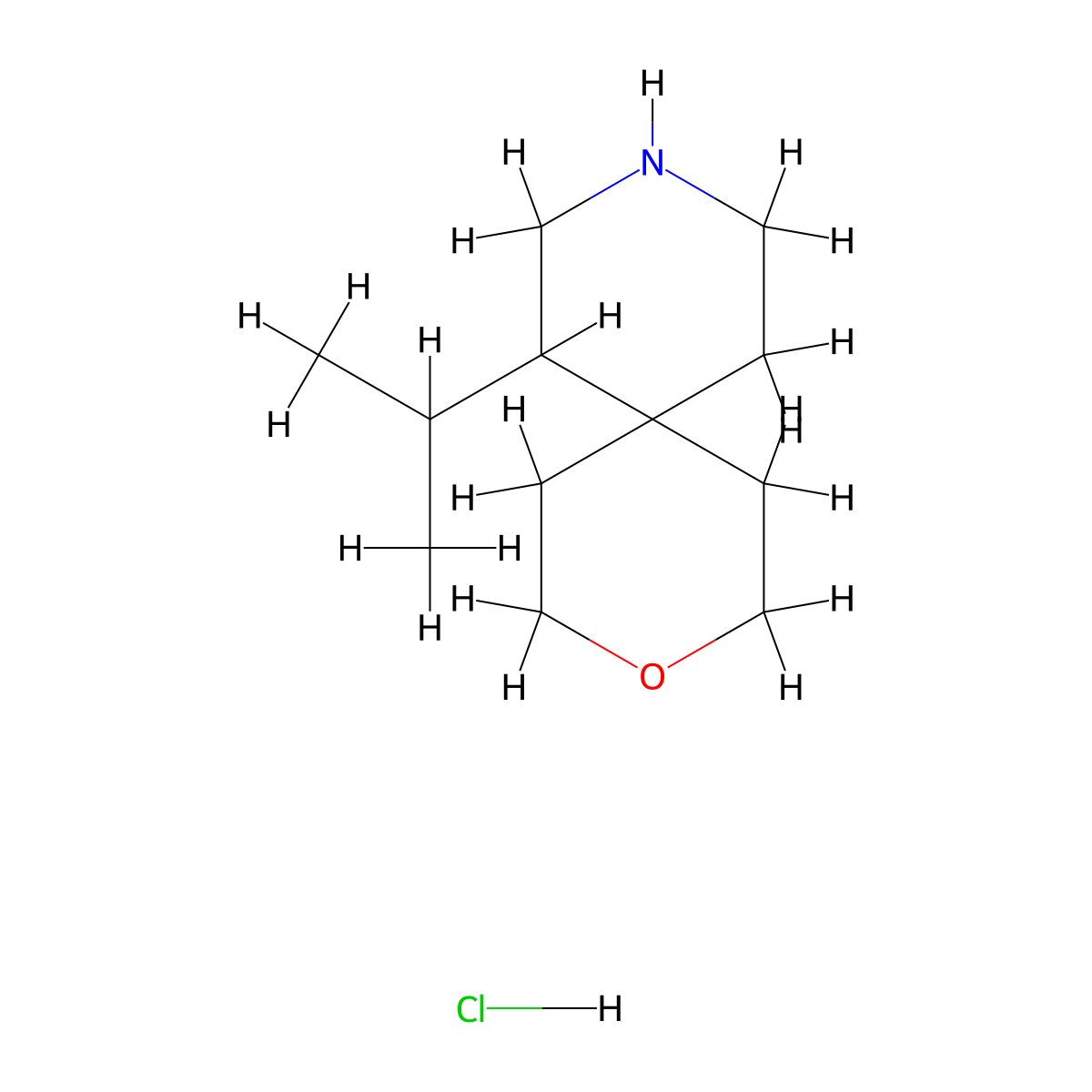 7-(Propan-2-yl)-3-oxa-9-azaspiro(5.5)undecane hydrochloride molecular structure, CAS 2411221-09-3
