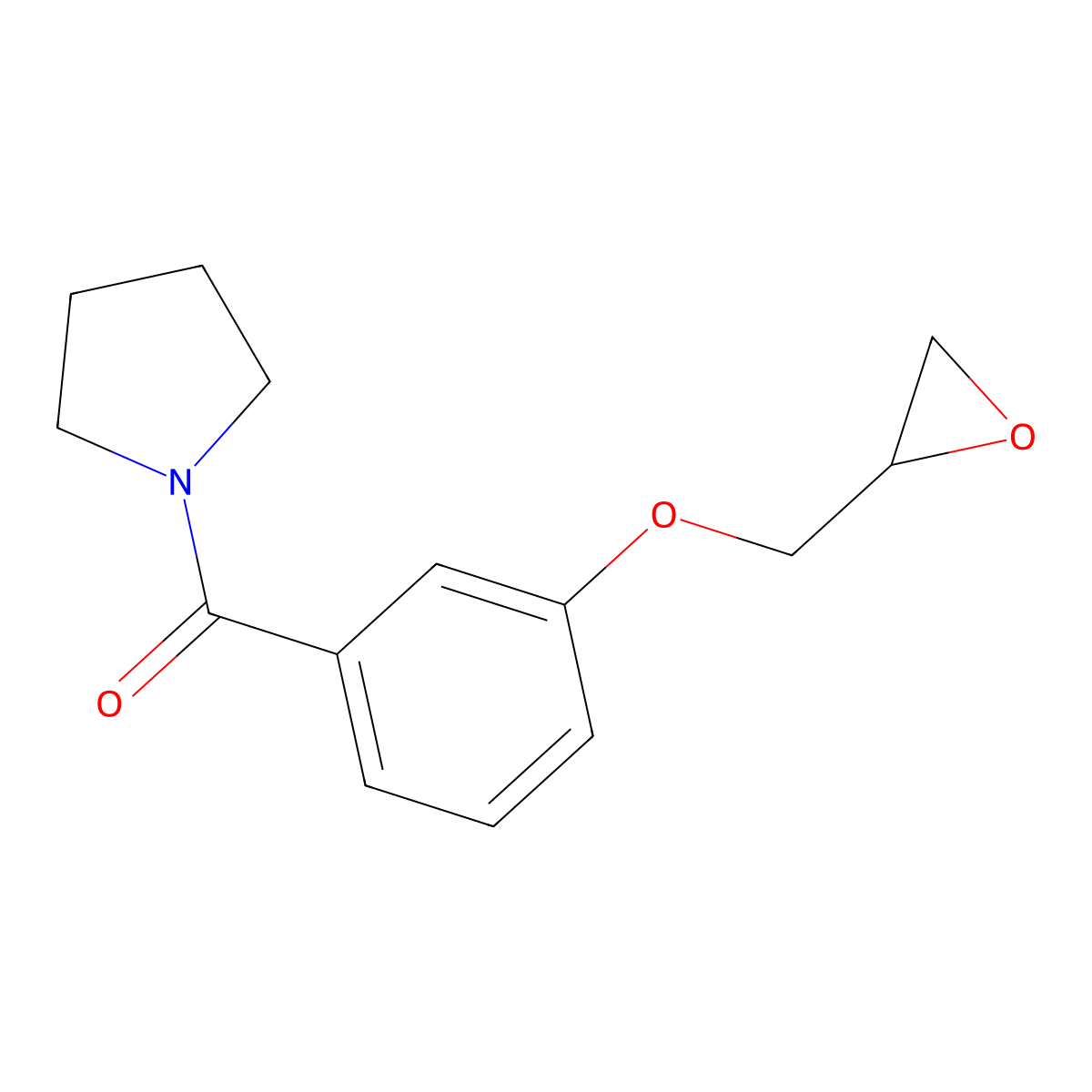 1-{3-[(Oxiran-2-yl)methoxy]benzoyl}pyrrolidine molecular structure, CAS 2411221-30-0