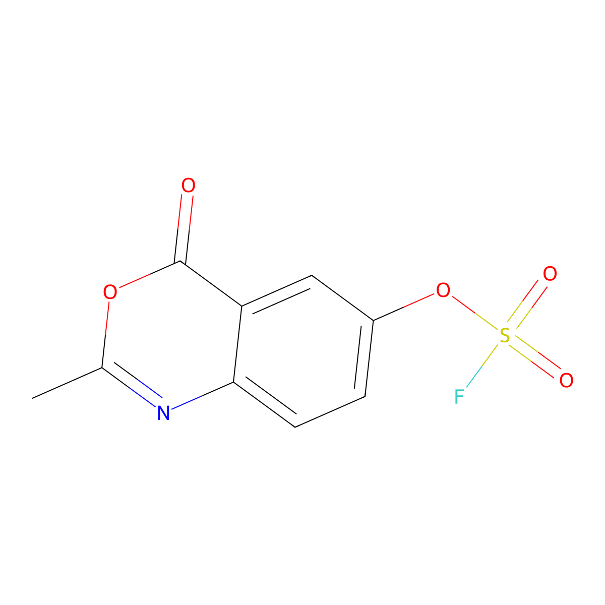 2-methyl-4-oxo-4H-3,1-benzoxazin-6-yl fluoranesulfonate molecular structure, CAS 2411221-71-9